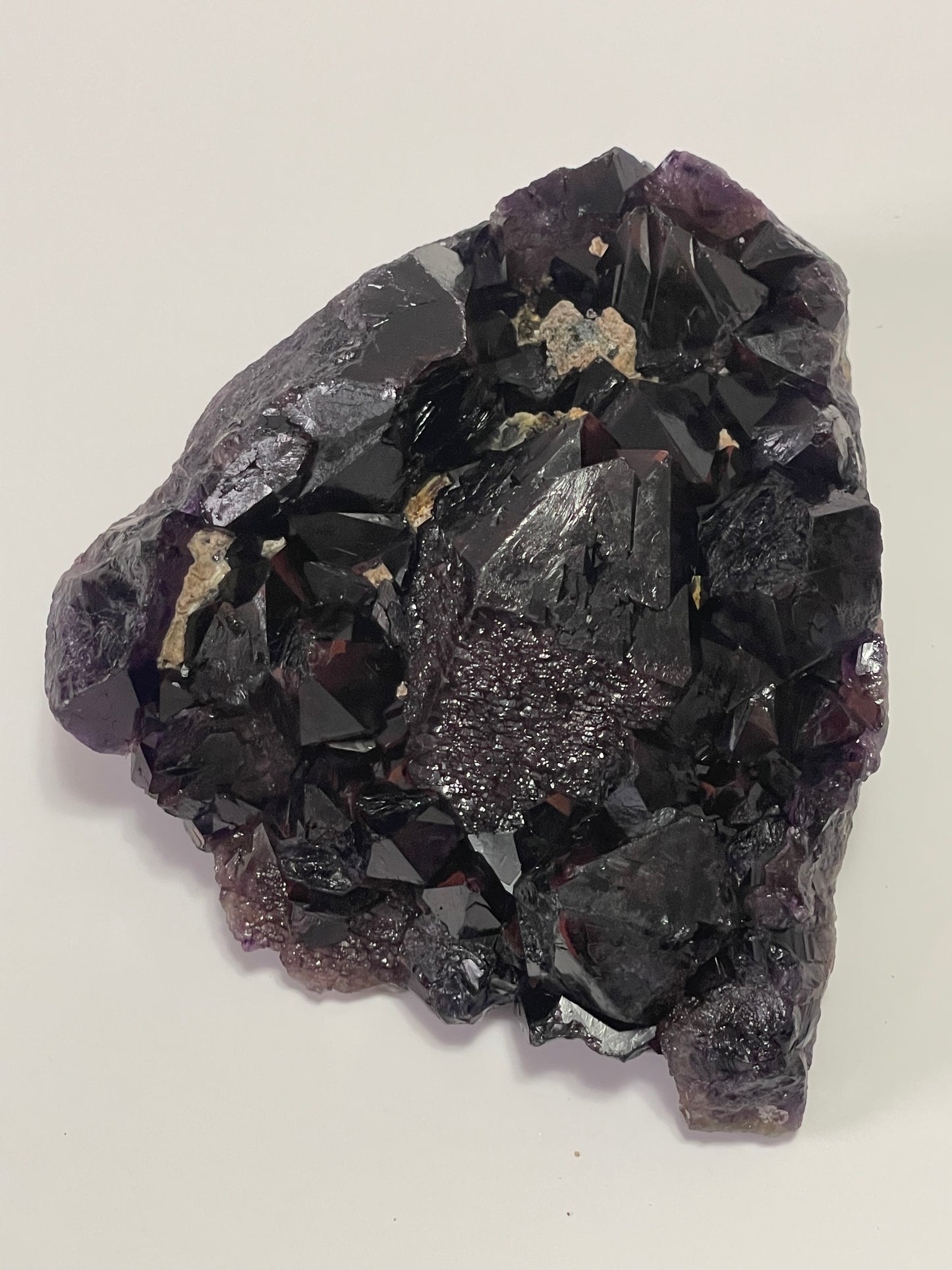 Red Amethyst Cluster Alien Amethyst Red Capped Amethyst with Record Keepers and Elestials Hematite Amethyst Crystal Home Decor Gift