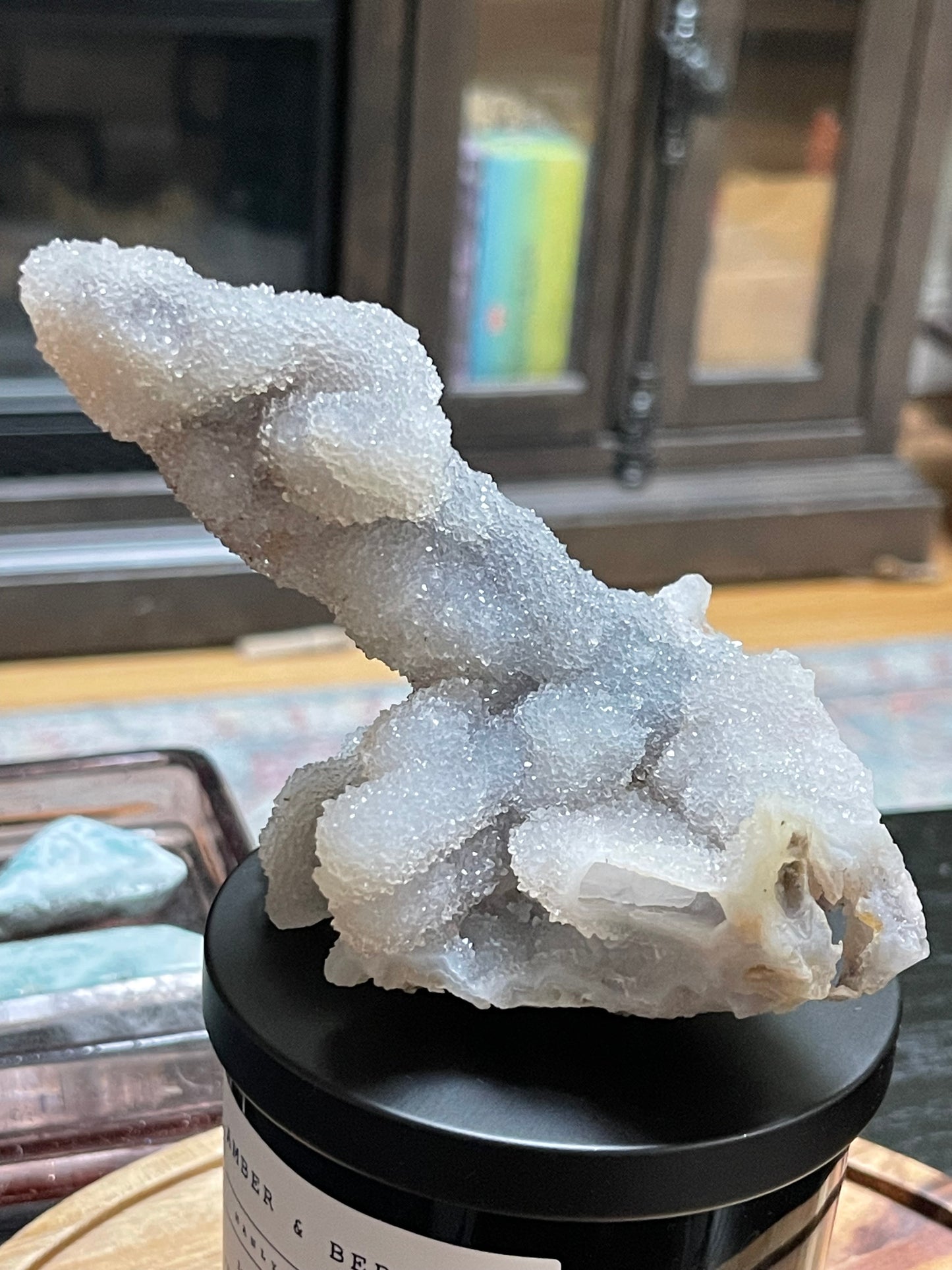 Rare Sugar Druzy Chalcedony Stalactite Specimen | Druzy Chalcedony | Natural Rainbow Chalcedony Specimen