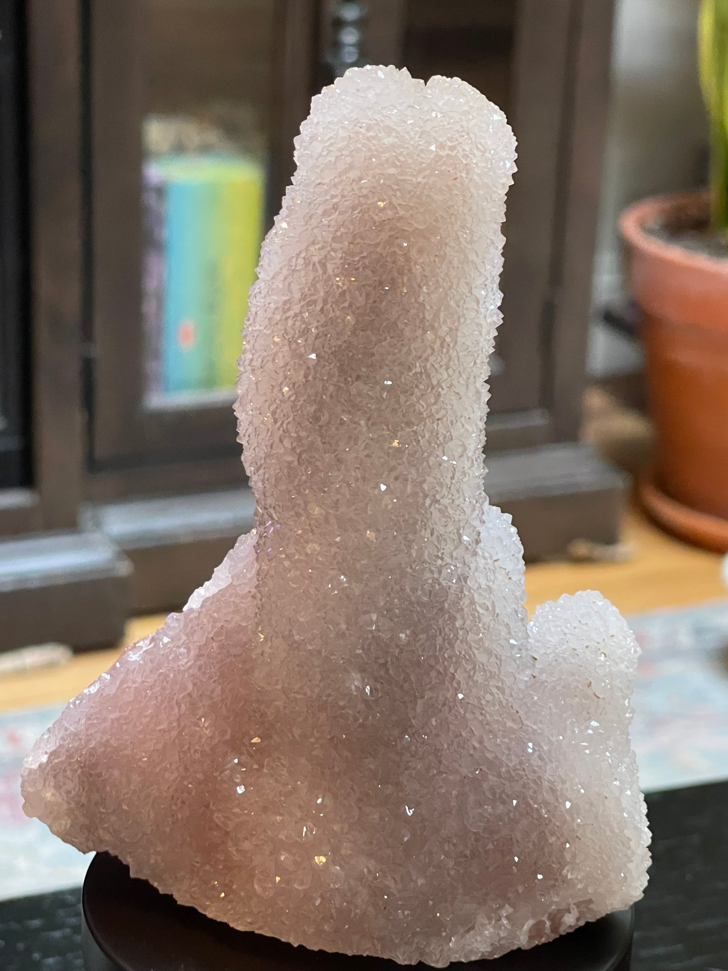 Rare Sugar Druzy Chalcedony Stalactite Specimen | Druzy Chalcedony | Natural Rainbow Chalcedony Specimen