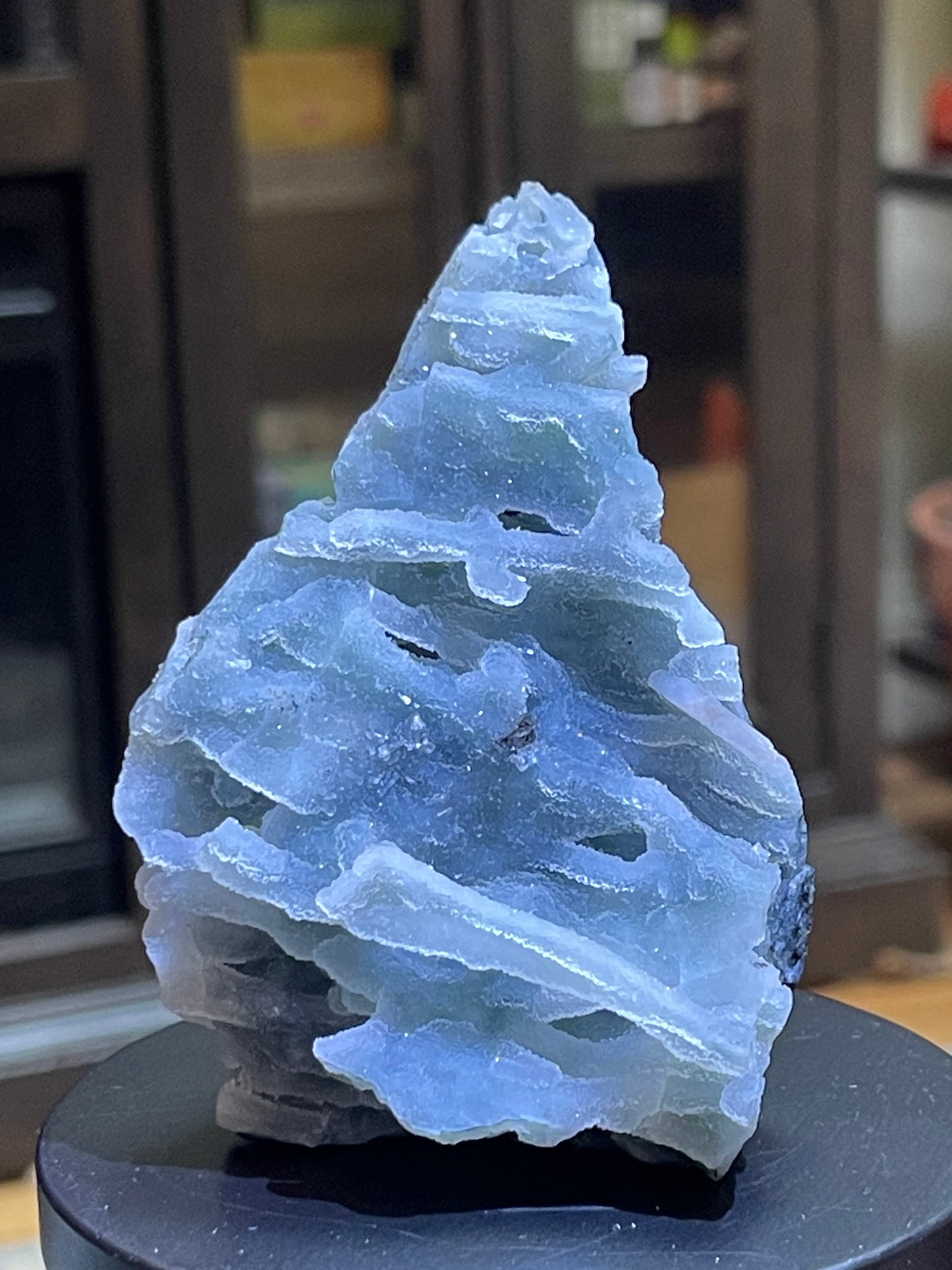 Rare Blue Green Sugar Druzy Chalcedony | Chalcedony With apophyllite | Green Chalcedony