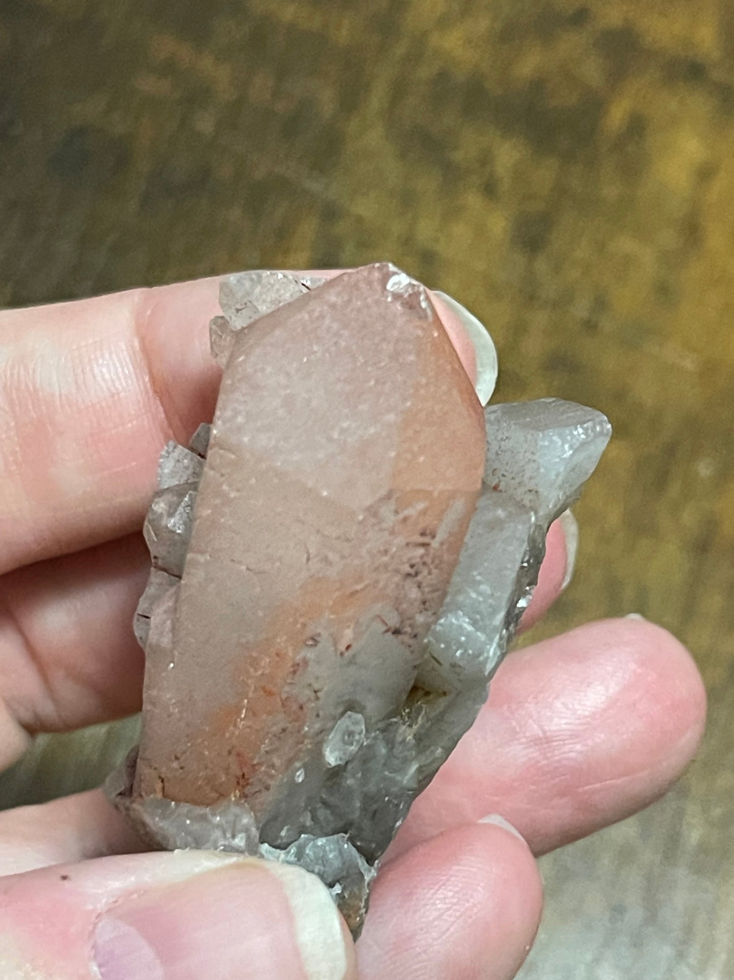 Hematite Quartz Cluster Pink Quartz Elestial Quartz Crystal Hematoid Cluster Red Hematite Quartz Specimen Crystal Home Decor Gift