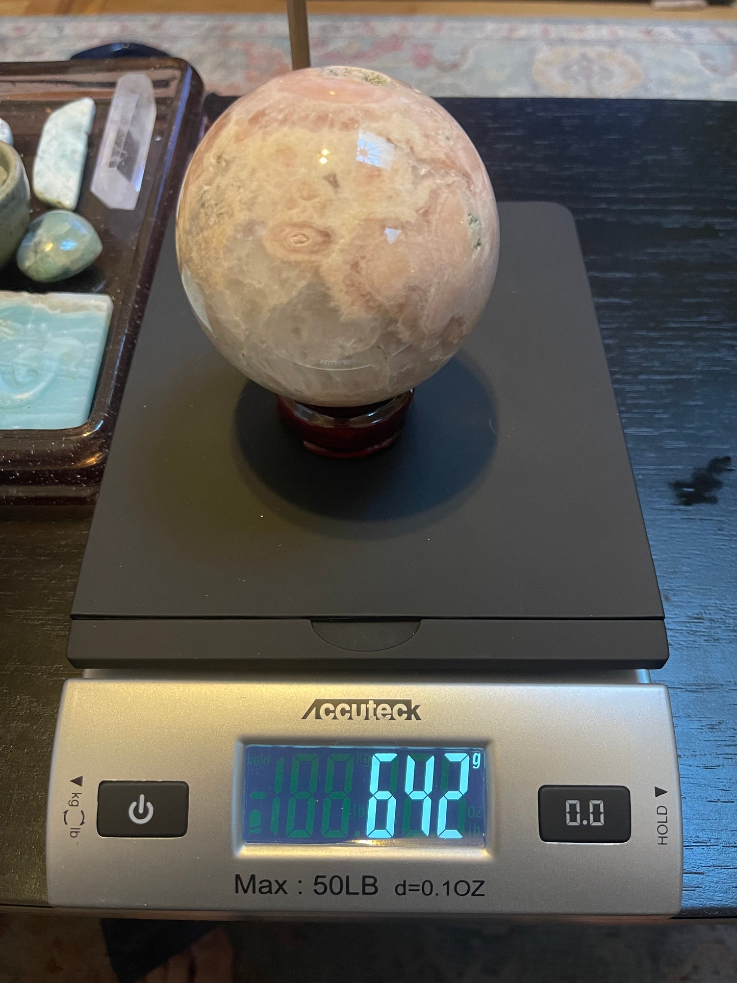 Stunning Pink Amethyst Flower Agate Sphere