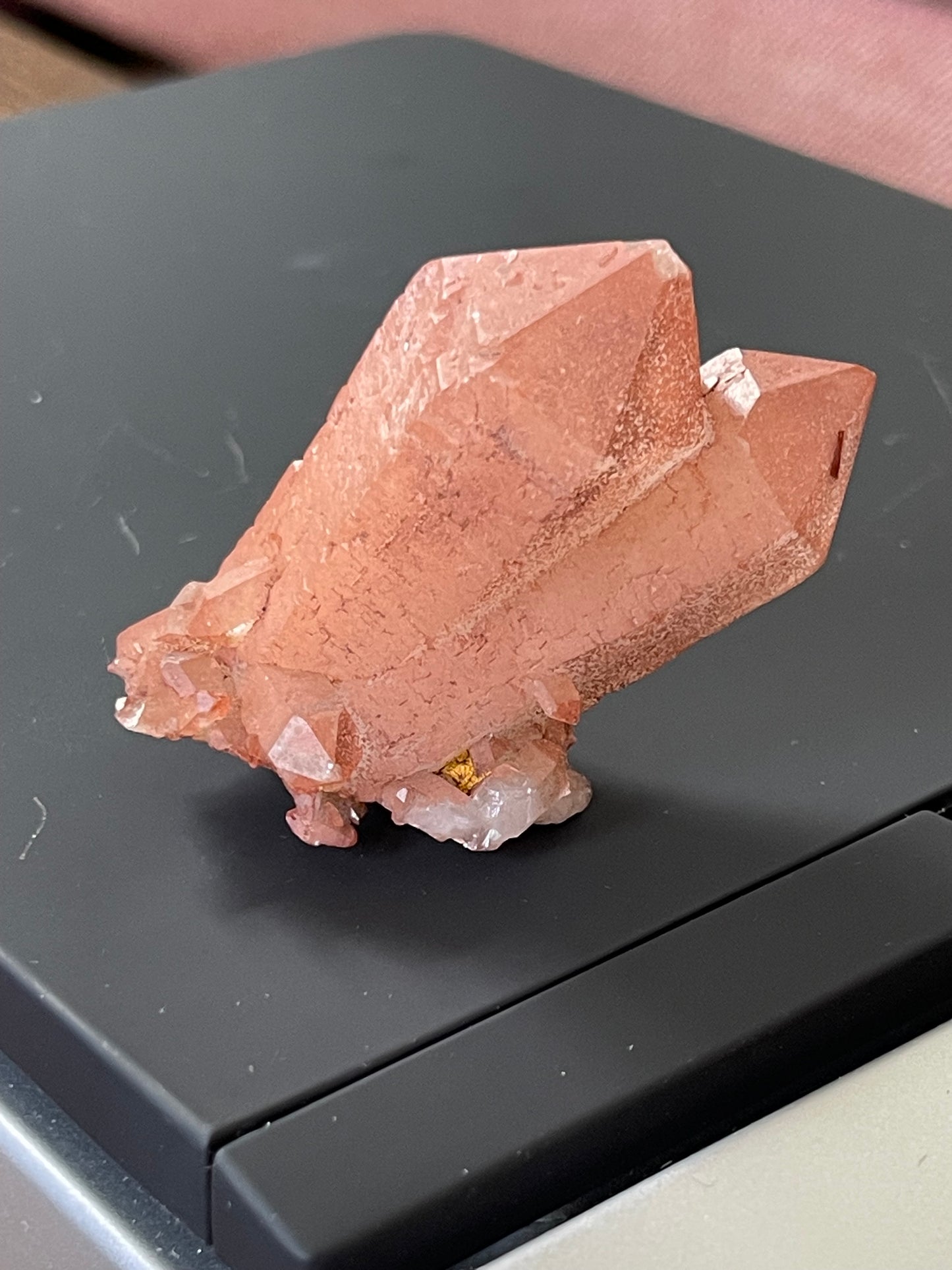 Hematite Quartz Cluster Pink Quartz Elestial Quartz Crystal Hematoid Cluster Red Hematite Quartz Specimen Crystal Home Decor Gift