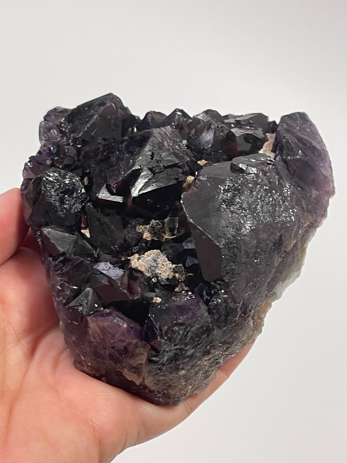 Red Amethyst Cluster Alien Amethyst Red Capped Amethyst with Record Keepers and Elestials Hematite Amethyst Crystal Home Decor Gift
