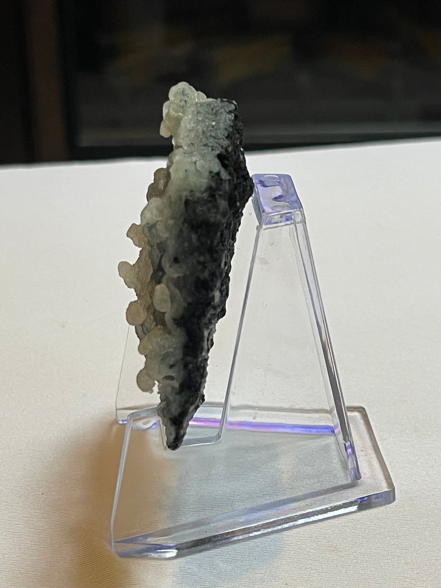 Specimen Raw Chalcedony Crystal with Green Chalcedony Stalactites Sugar Druzy Chalcedony Rare Crystal Specimen Sparkly Crystal