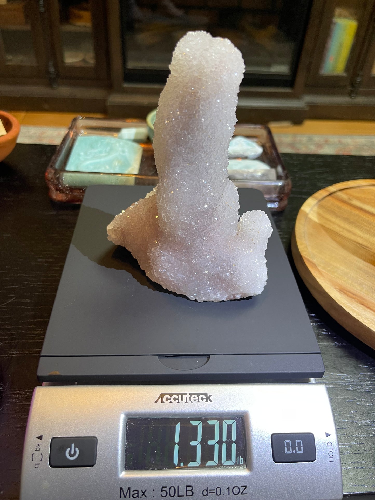 Rare Sugar Druzy Chalcedony Stalactite Specimen | Druzy Chalcedony | Natural Rainbow Chalcedony Specimen