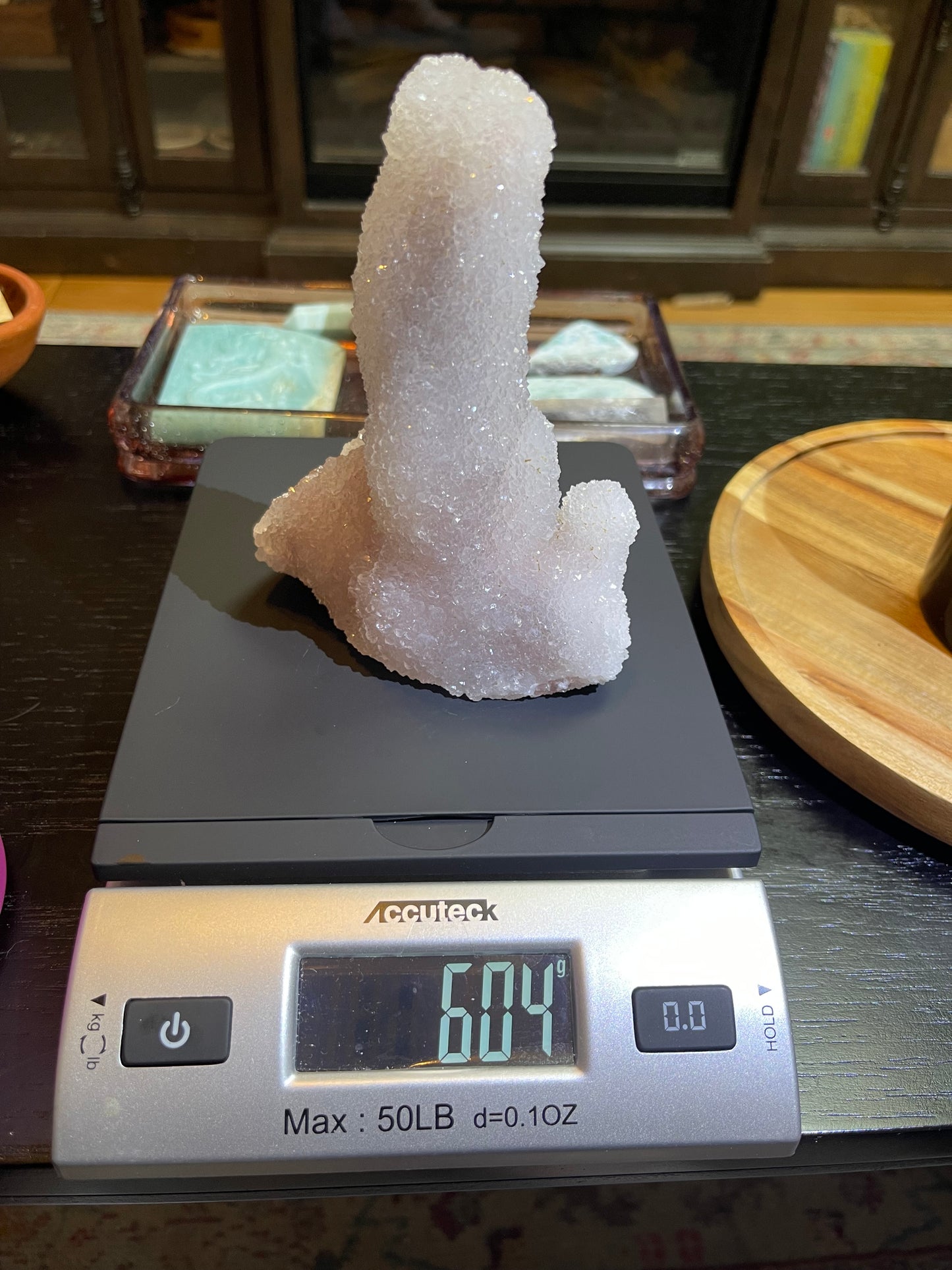 Rare Sugar Druzy Chalcedony Stalactite Specimen | Druzy Chalcedony | Natural Rainbow Chalcedony Specimen