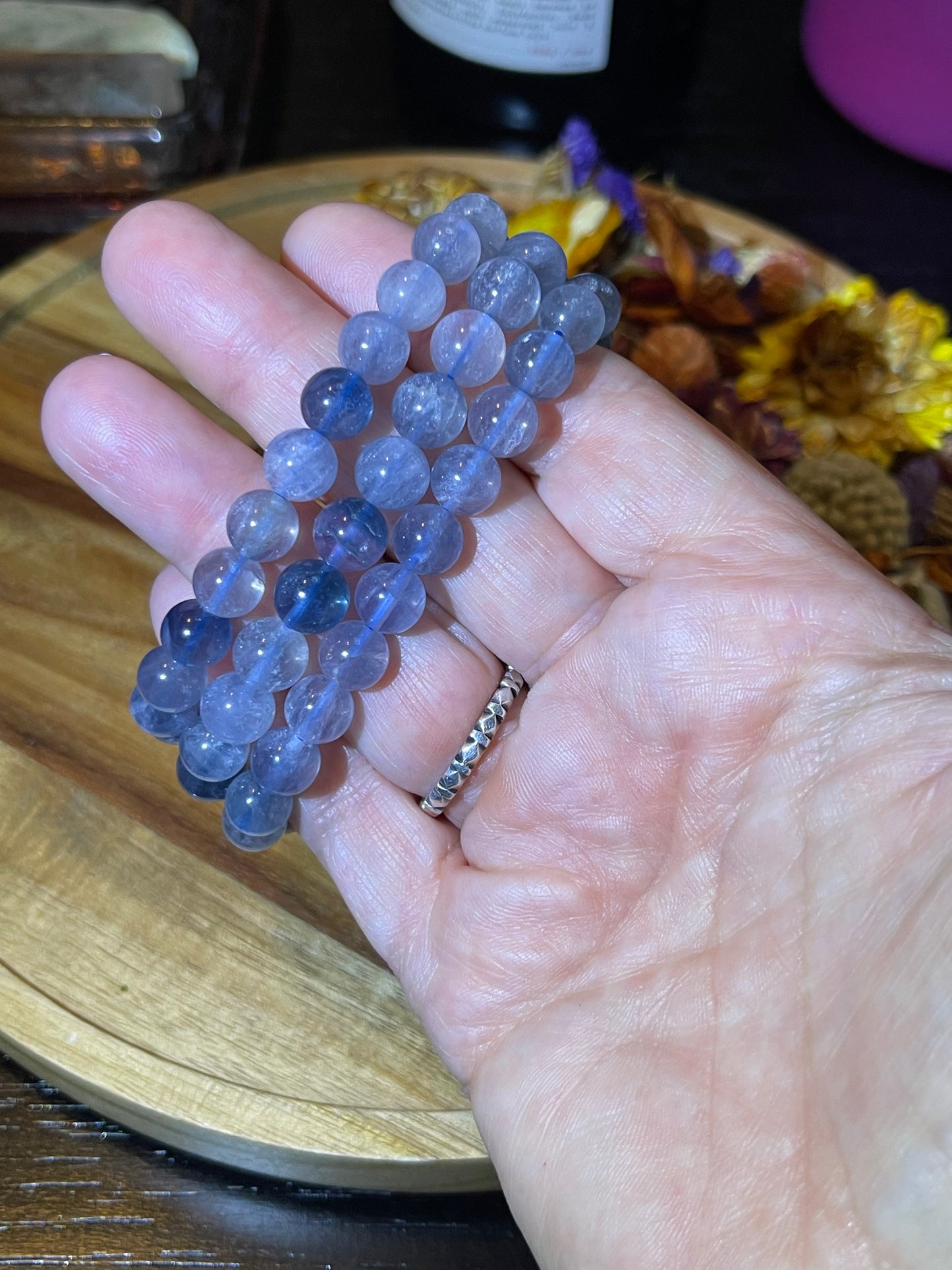 High Quality Blue Fluorite 8mm Bracelet | Fluorite Bracelet | Blue Fluorite Bracelet