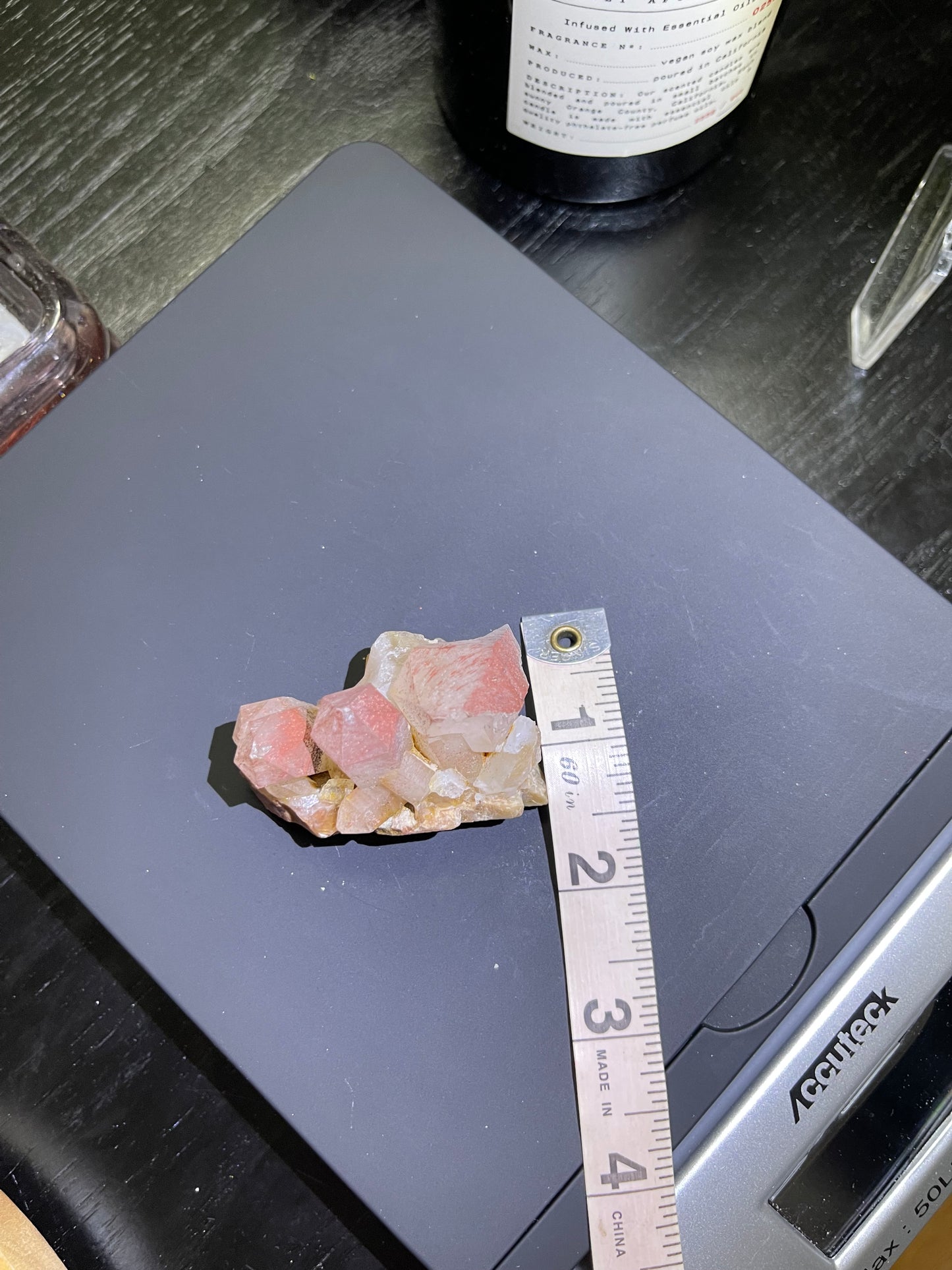 Pink Hematite Quartz Cluster | Pink Quartz | Elestial Quartz | Natural Hematoid Cluster | Red Hematite Quartz