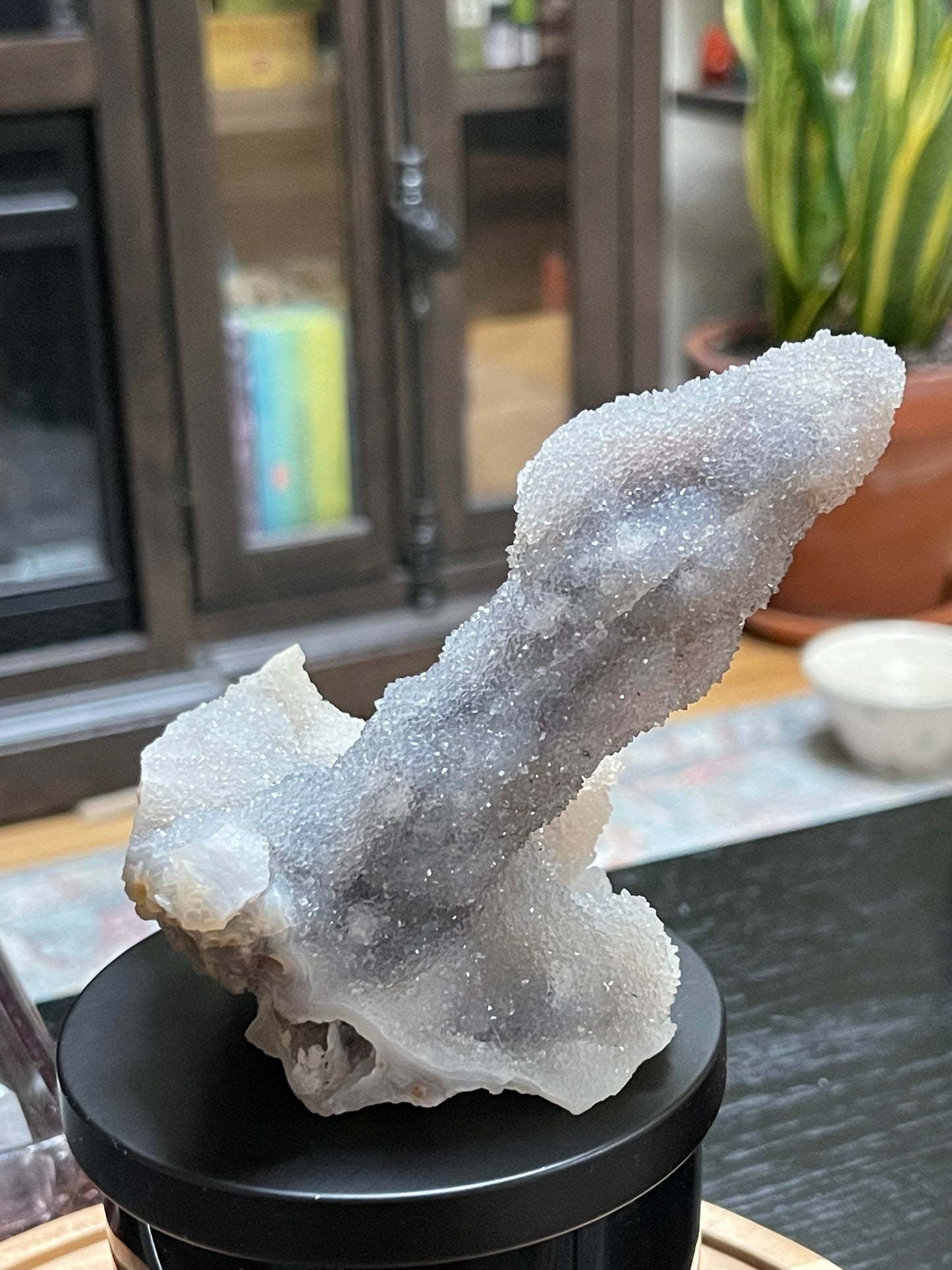 Rare Sugar Druzy Chalcedony Stalactite Specimen | Druzy Chalcedony | Natural Rainbow Chalcedony Specimen