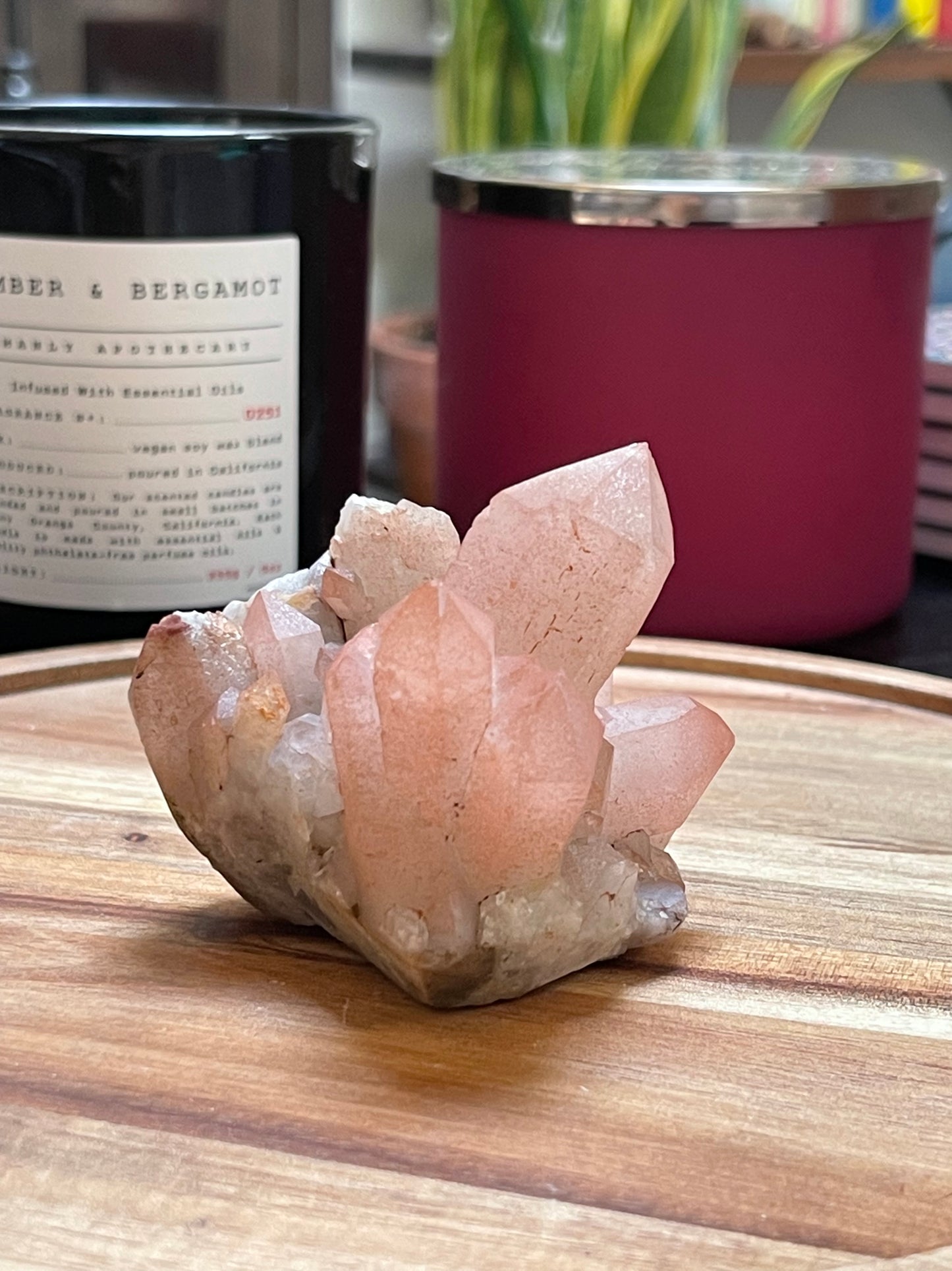 Pink Hematite Quartz Cluster | Pink Quartz | Elestial Quartz | Natural Hematoid Cluster