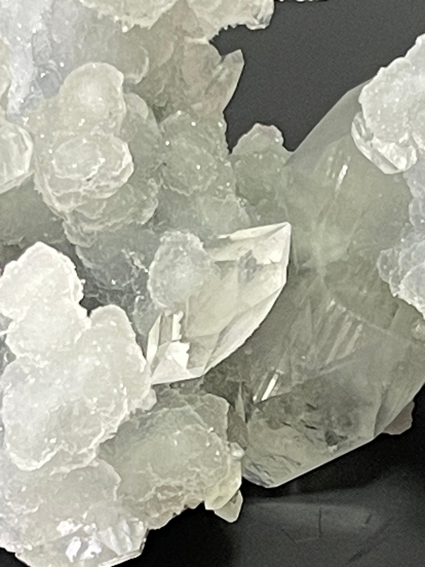 Chalcedony with Apophyllite Specimen Druzy Chalcedony Stalactite Double Terminated Apophyllite Crystal Cluster Druzy Rare Crystal Home Decor