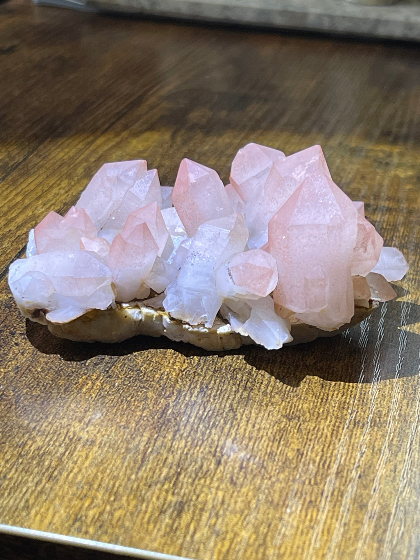 Hematite Quartz Cluster Pink Quartz Elestial Quartz Natural Hematoid Quartz Cluster Red Hematite Quartz Specimen Crystal Home Decor Gift