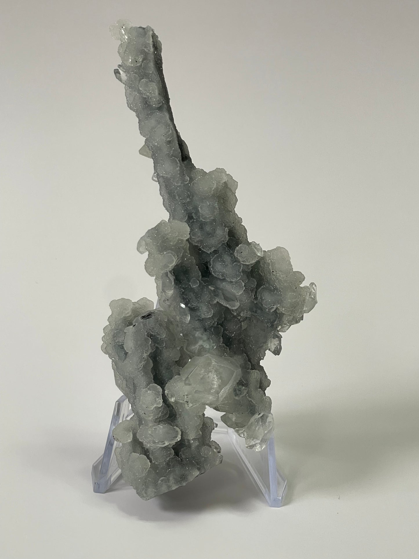 Chalcedony Stalactite Crystal with Diamond Apophyllite Druzy Crystal Cluster Raw Crystal Specimen Healing Crystal Home Decor Gift