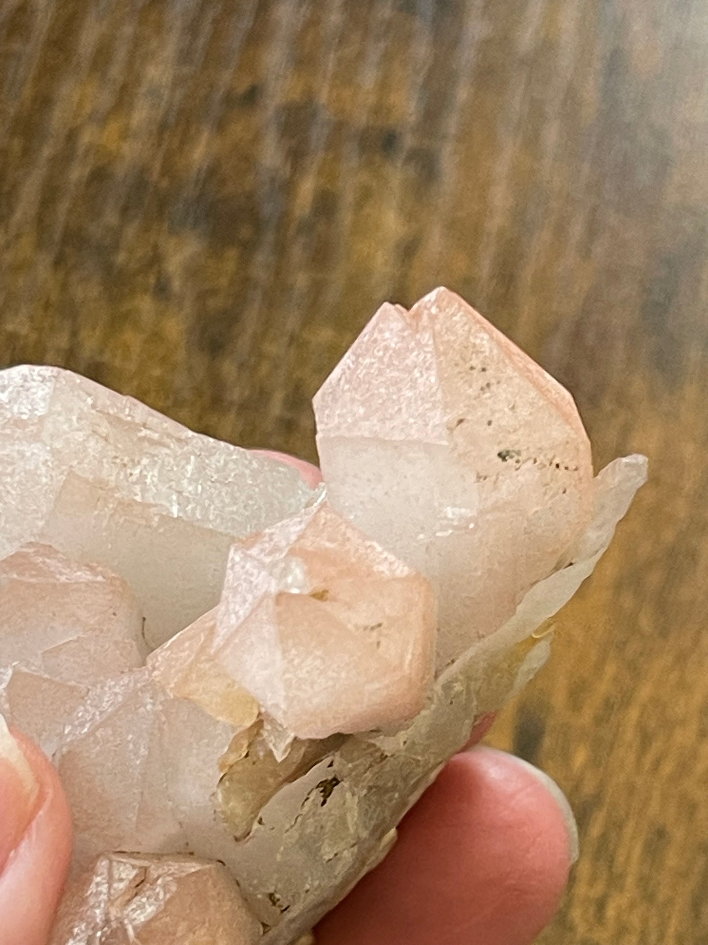 Pink Hematite Quartz Cluster Pink Quartz Elestial Quartz Natural Hematoid Cluster Red Hematite Quartz Fire Quartz Crystal home decor gift