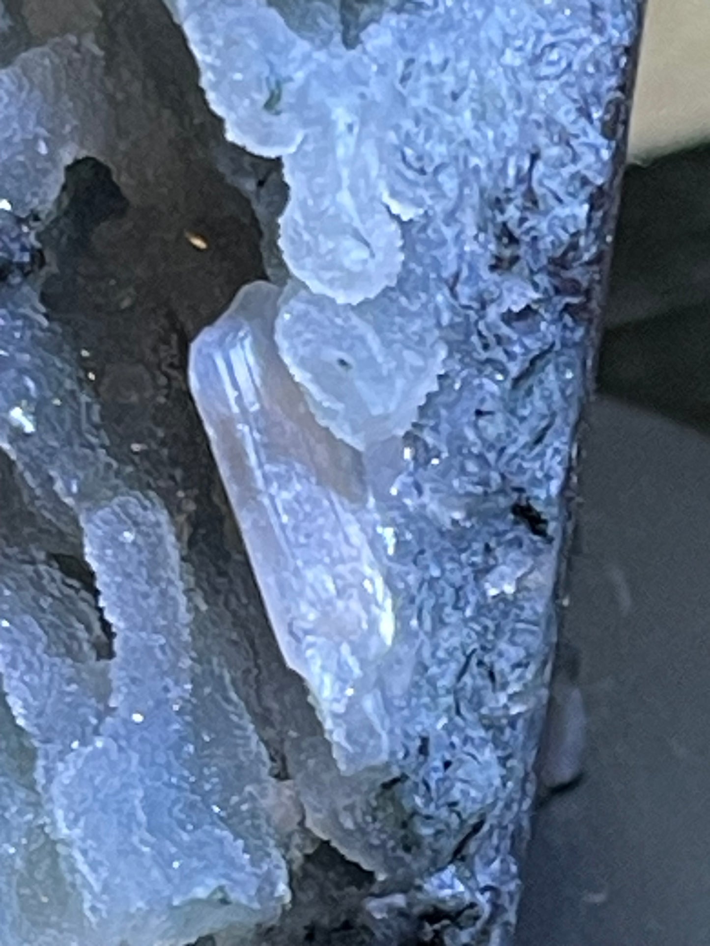 Rare Blue Green Sugar Druzy Chalcedony | Chalcedony With apophyllite | Green Chalcedony