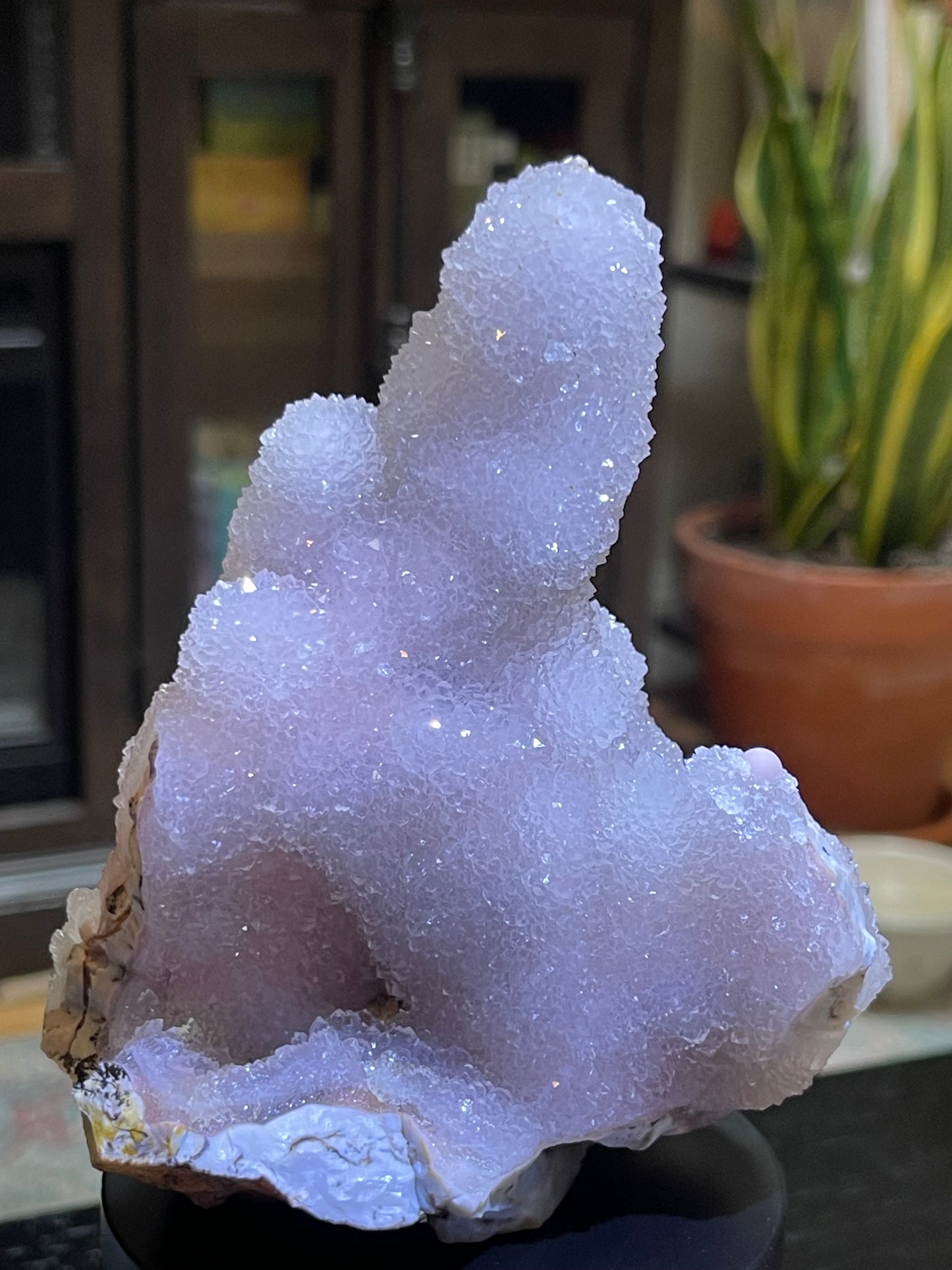 Rare Sugar Druzy Chalcedony Stalactite Specimen | Druzy Chalcedony | Natural Rainbow Chalcedony Specimen