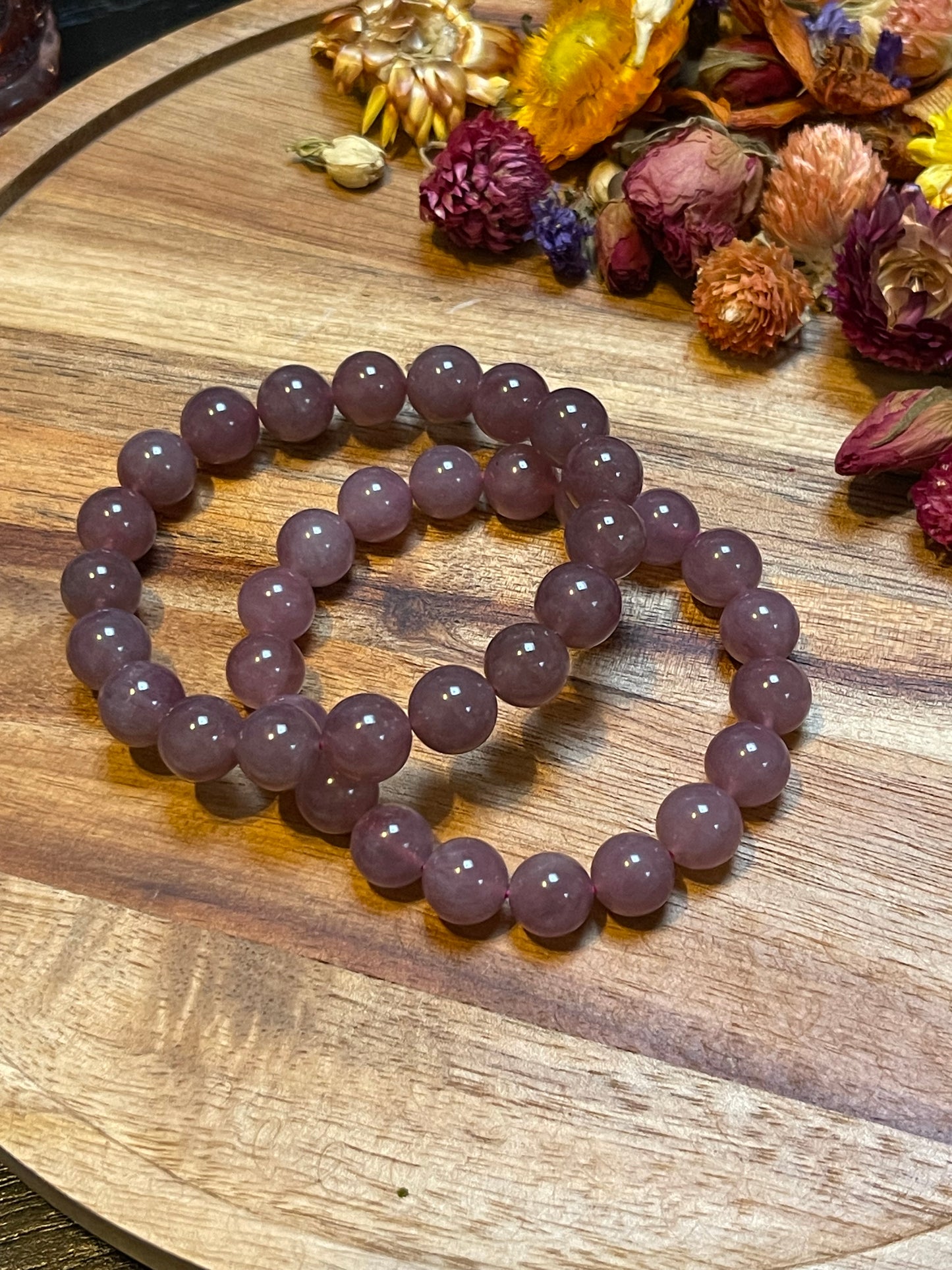 High Quality Purple Rose Quartz 10mm bracelet | Lavender rose quartz bracelet | 10mm Gemstone bracelets