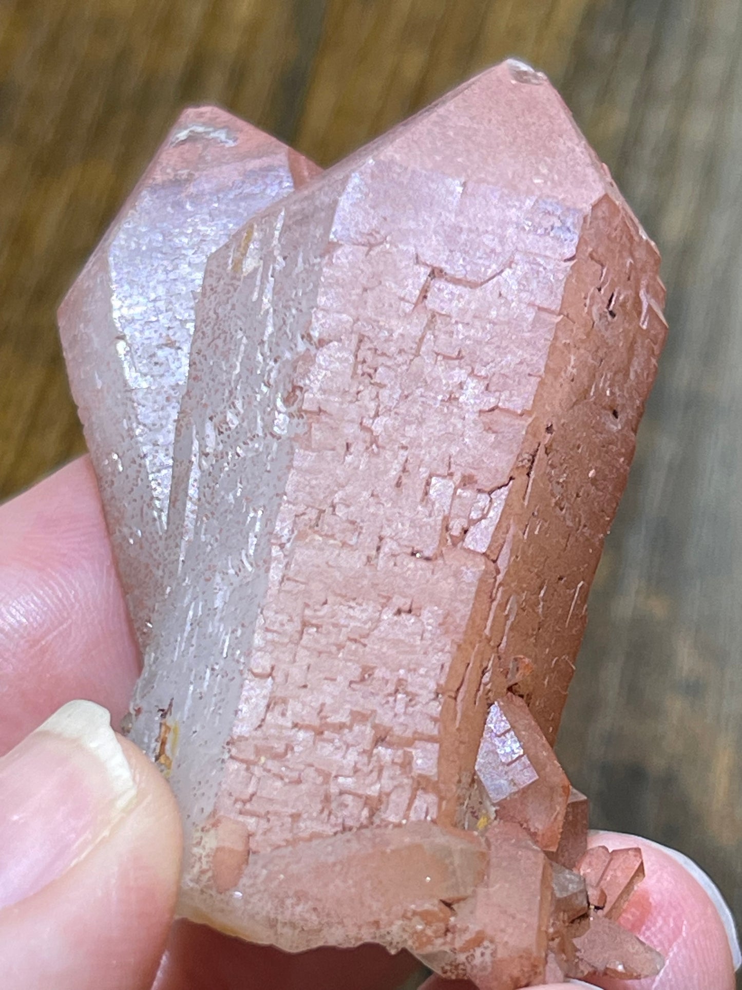 Hematite Quartz Cluster Pink Quartz Elestial Quartz Crystal Hematoid Cluster Red Hematite Quartz Specimen Crystal Home Decor Gift