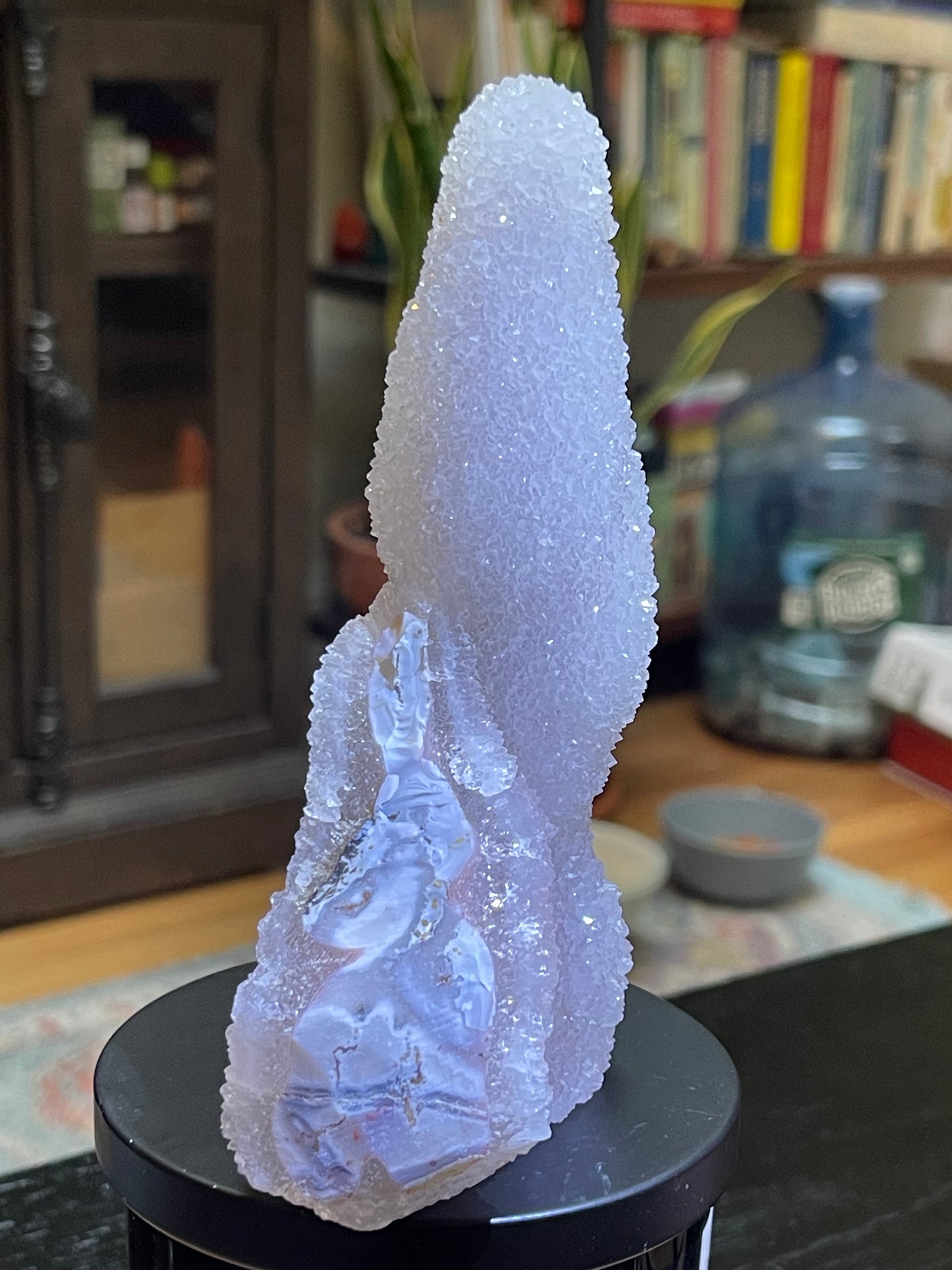 Rare Sugar Druzy Chalcedony Stalactite Specimen | Druzy Chalcedony | Natural Rainbow Chalcedony Specimen