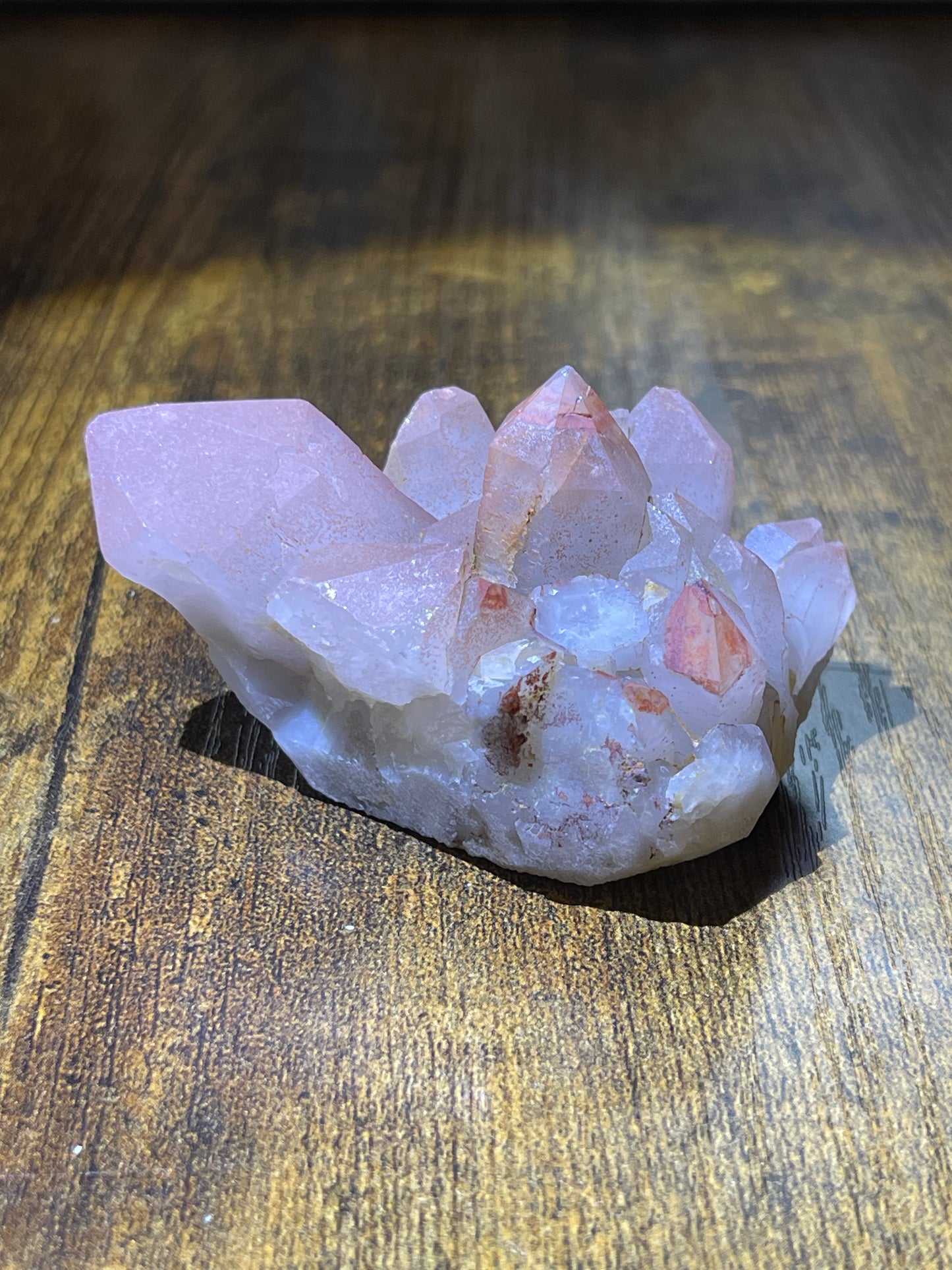 Crystal Cluster Pink Hematite Quartz Cluster Crystal Natural Elestial Quartz Hematoid Cluster Red Hematite Quartz Crystal Home Decor Gift
