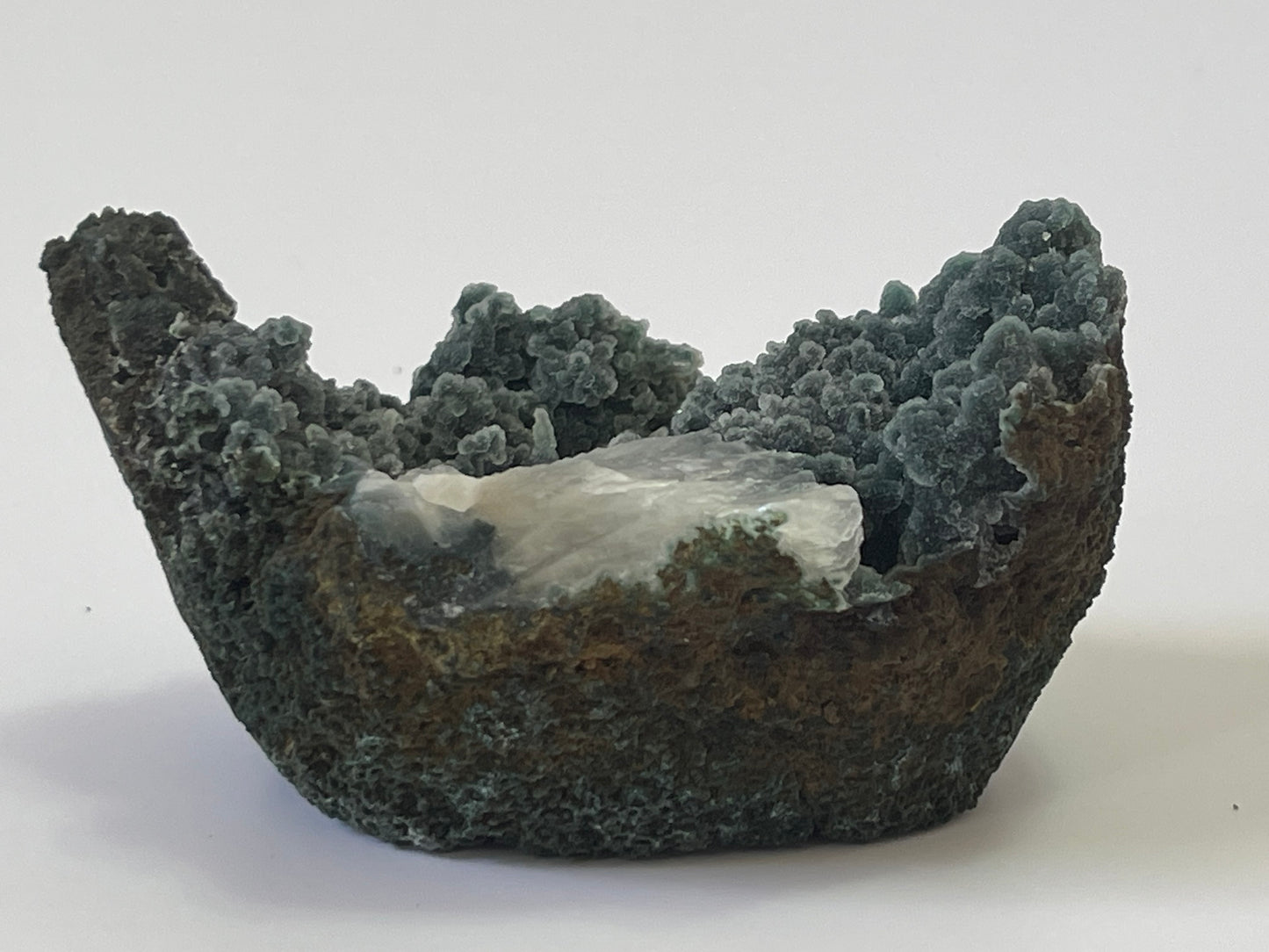Green Chalcedony with Heulandite Raw Chalcedony Cluster Heulandite specimen Botryoidal Crystal Home Decor Rare Crystal Specimen Gift