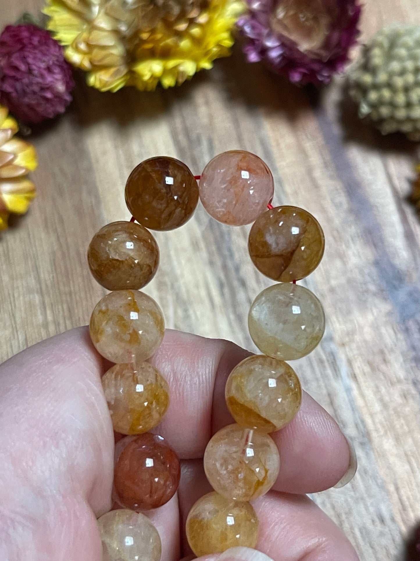 High Quality Golden Healer Bracelets | 10mm Gemstone Bracelets | Golden Healer Hematoid Bracelet