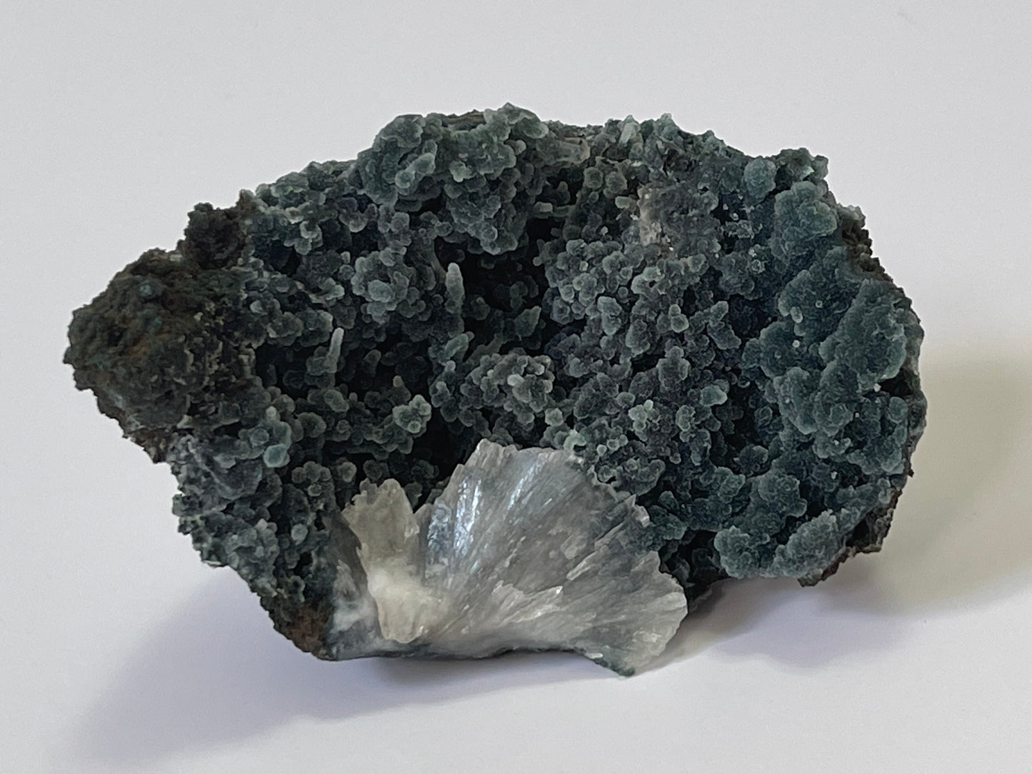 Green Chalcedony with Heulandite Raw Chalcedony Cluster Heulandite specimen Botryoidal Crystal Home Decor Rare Crystal Specimen Gift