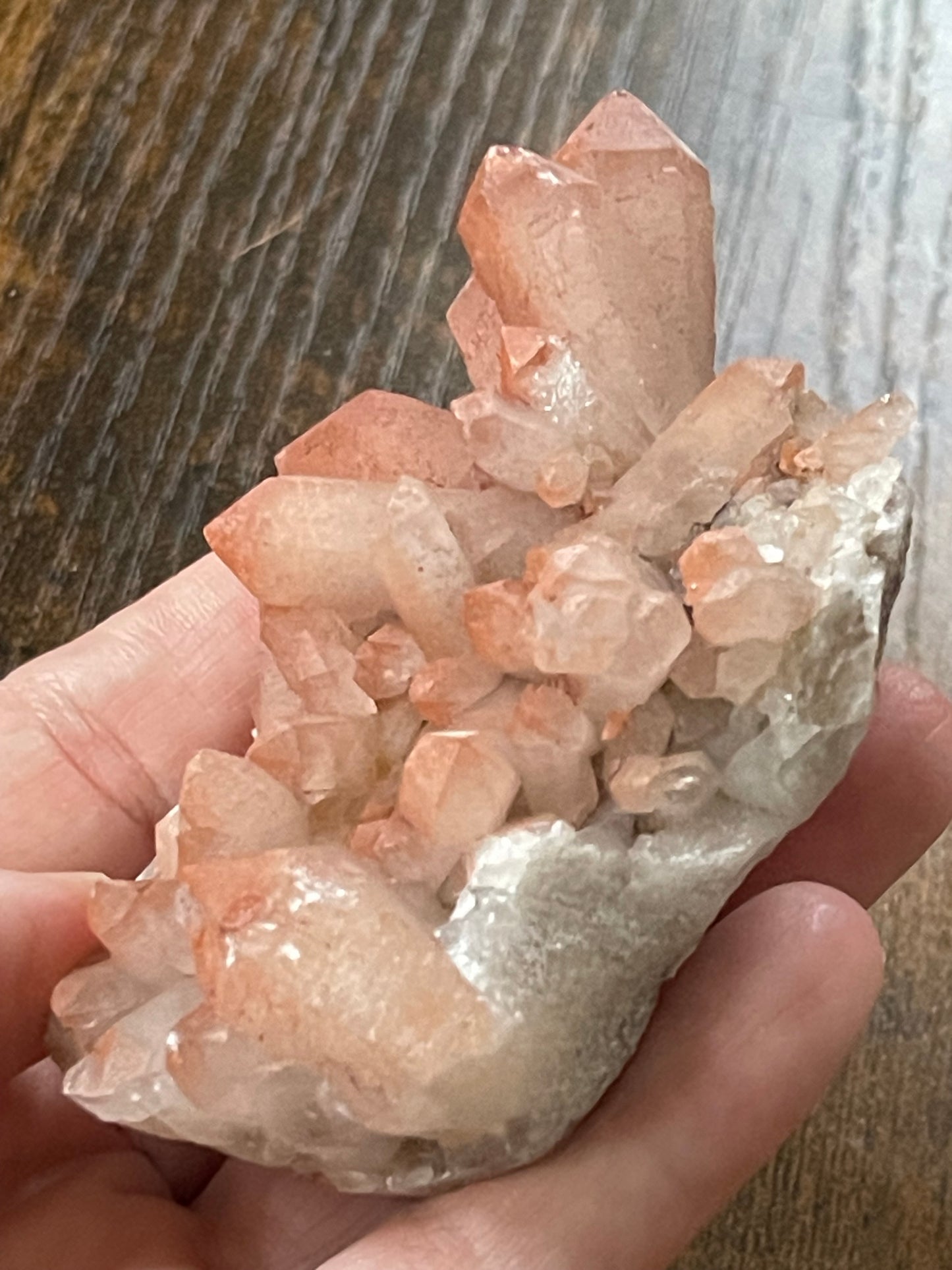 Crystal Cluster Pink Hematite Quartz Cluster Crystal Natural Elestial Quartz Hematoid Cluster Red Hematite Quartz Crystal Home Decor Gift