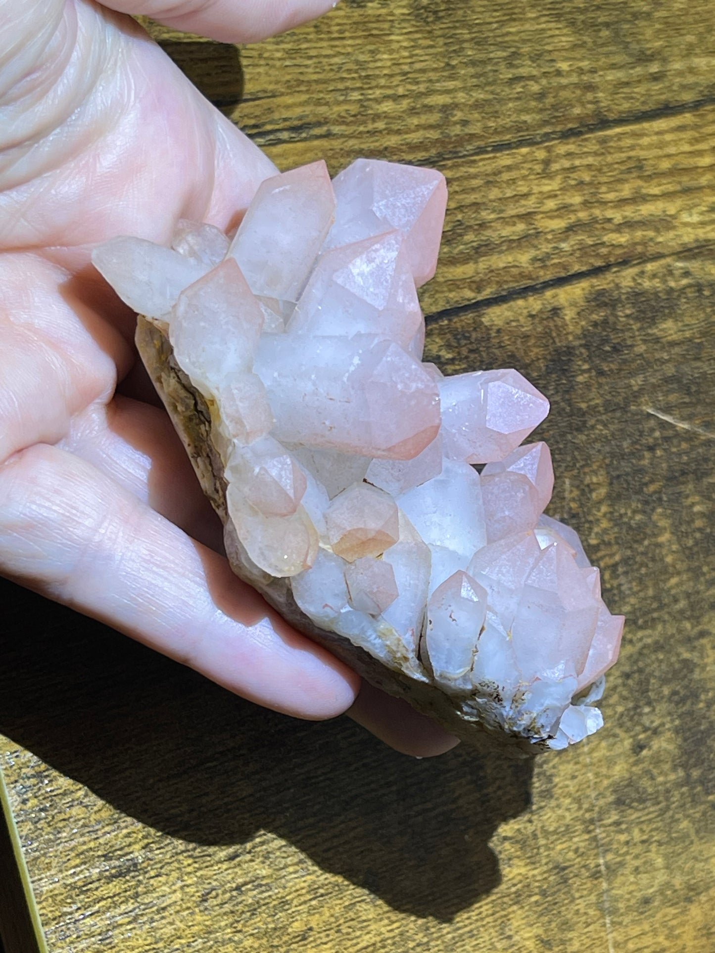 Hematite Quartz Cluster Pink Quartz Elestial Quartz Natural Hematoid Quartz Cluster Red Hematite Quartz Specimen Crystal Home Decor Gift