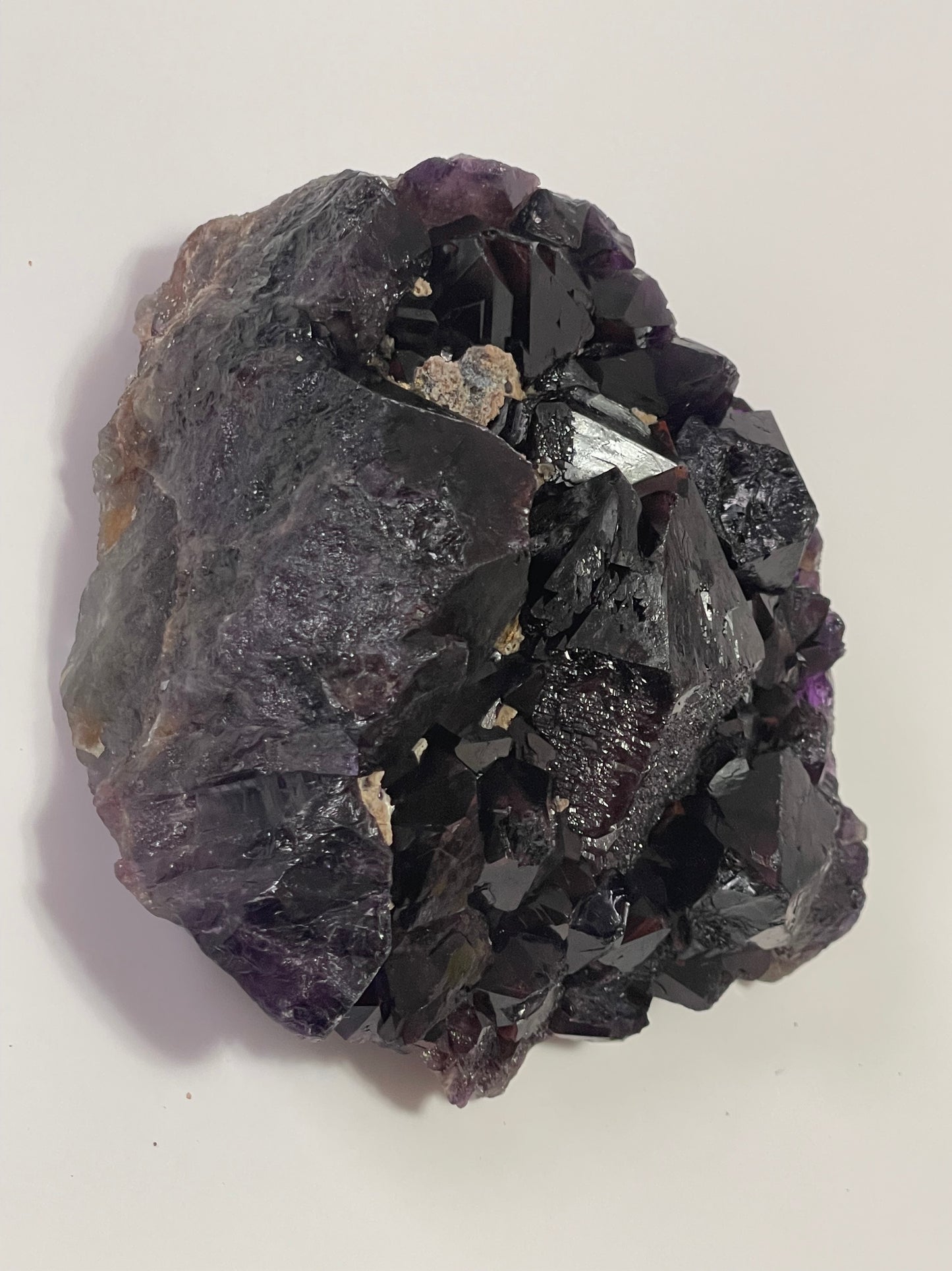 Red Amethyst Cluster Alien Amethyst Red Capped Amethyst with Record Keepers and Elestials Hematite Amethyst Crystal Home Decor Gift