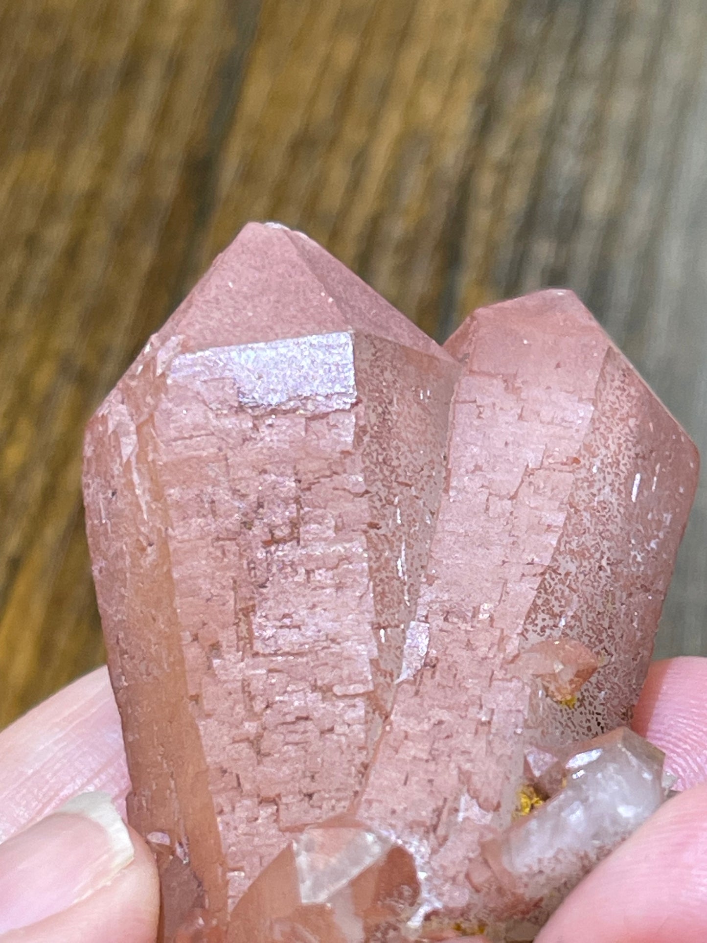 Hematite Quartz Cluster Pink Quartz Elestial Quartz Crystal Hematoid Cluster Red Hematite Quartz Specimen Crystal Home Decor Gift