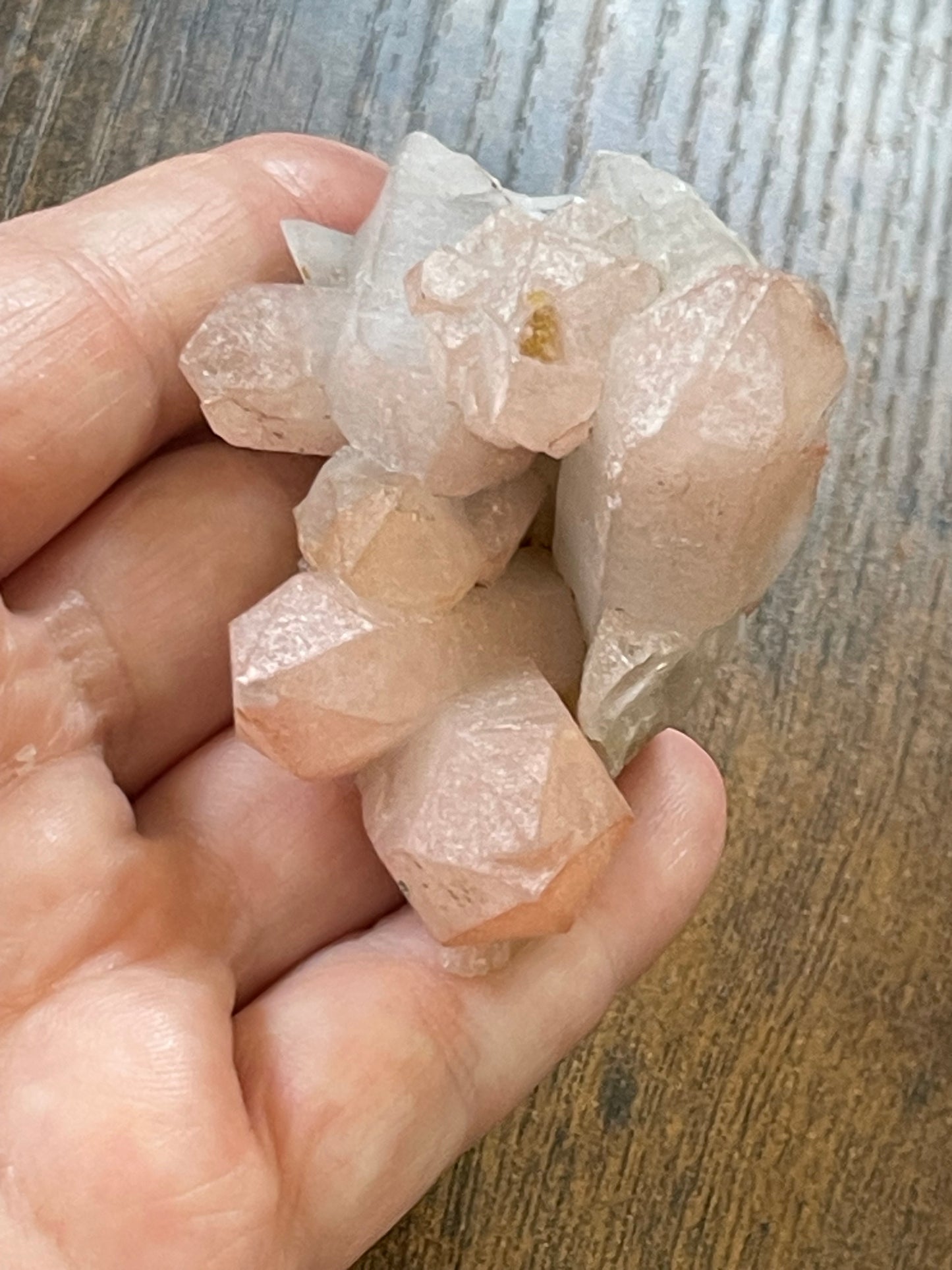 Pink Hematite Quartz Cluster Pink Quartz Elestial Quartz Natural Hematoid Cluster Red Hematite Quartz Fire Quartz Crystal home decor gift