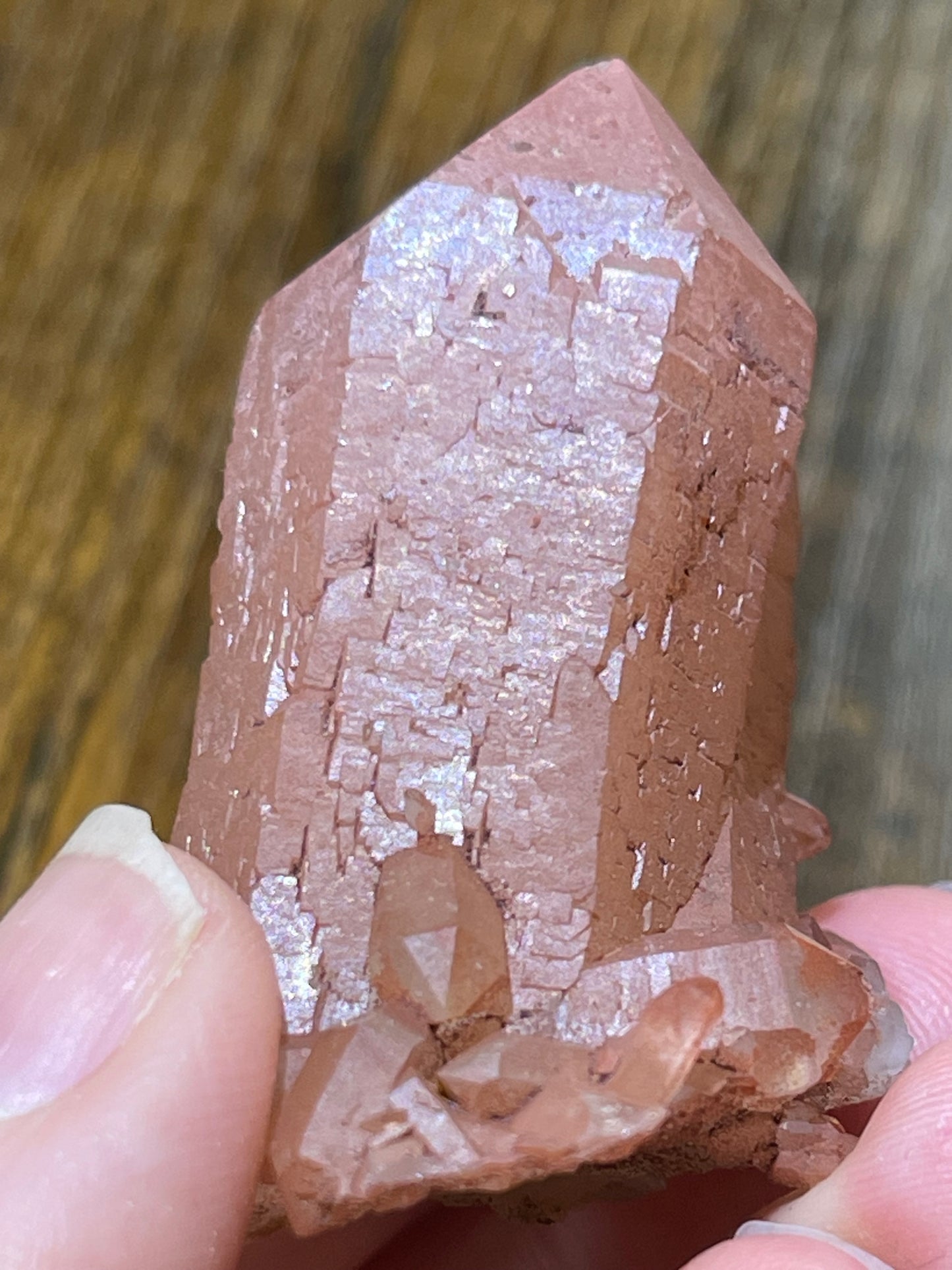 Hematite Quartz Cluster Pink Quartz Elestial Quartz Crystal Hematoid Cluster Red Hematite Quartz Specimen Crystal Home Decor Gift