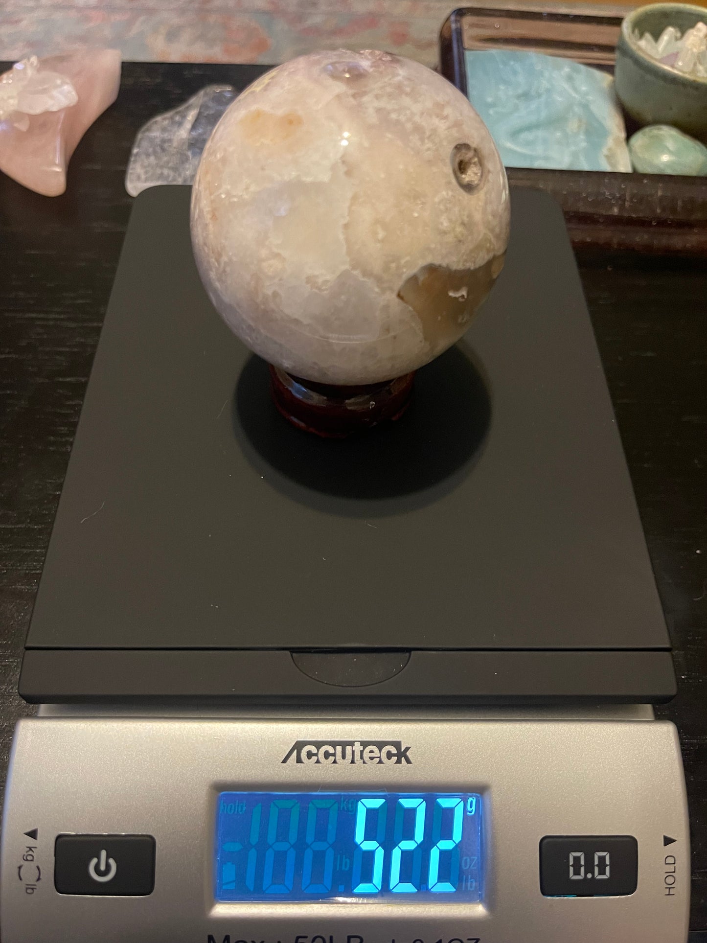 Beautiful Pink Amethyst Flower Agate Sphere