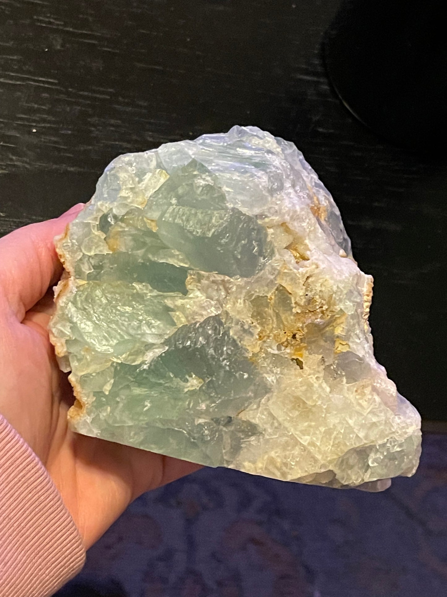 Chunky Raw Green Fluorite Specimen
