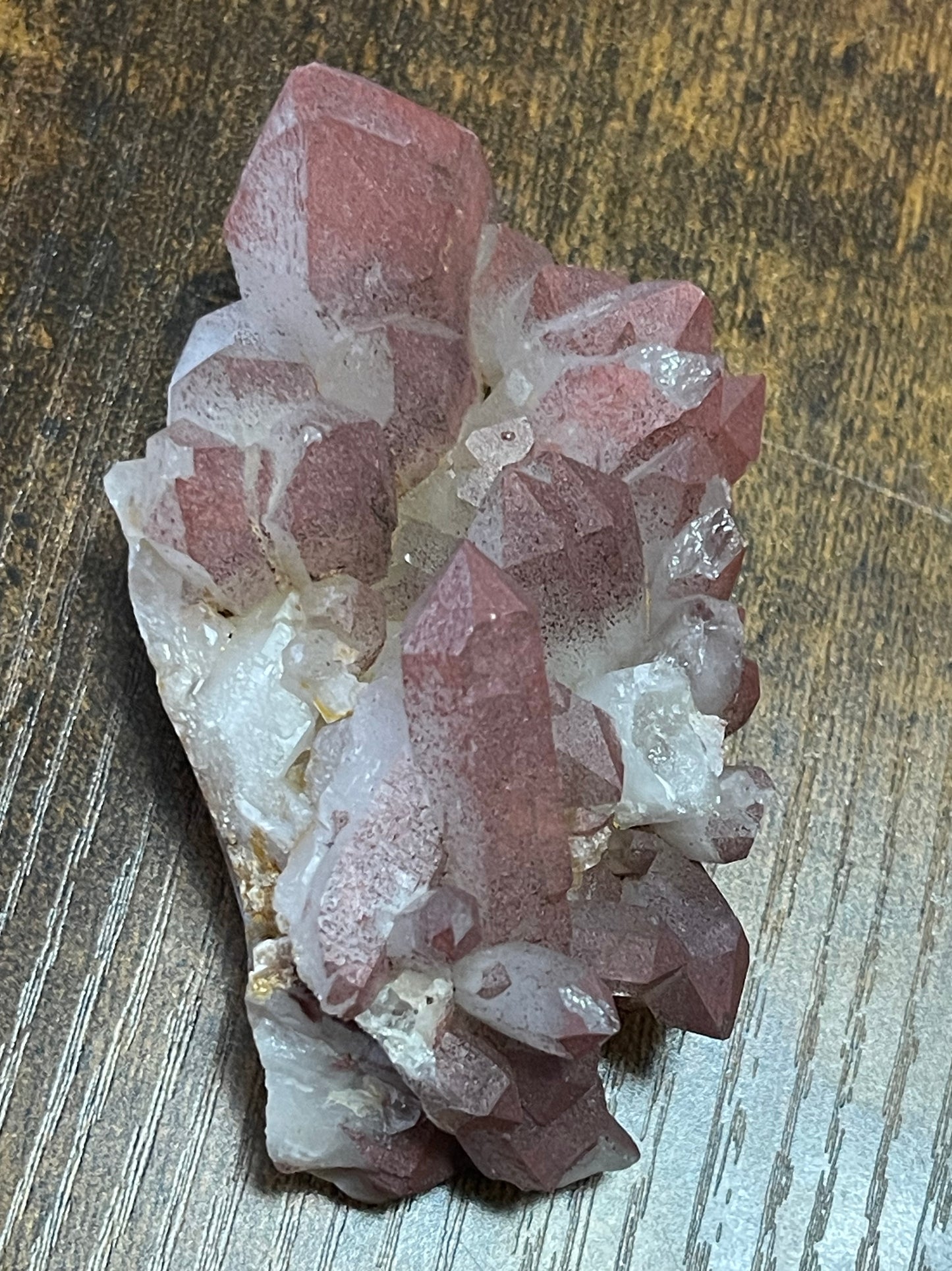 Hematite Quartz Cluster Pink Quartz Elestial Quartz Natural Hematoid Quartz Cluster Red Hematite Quartz Specimen Crystal Home Decor Gift