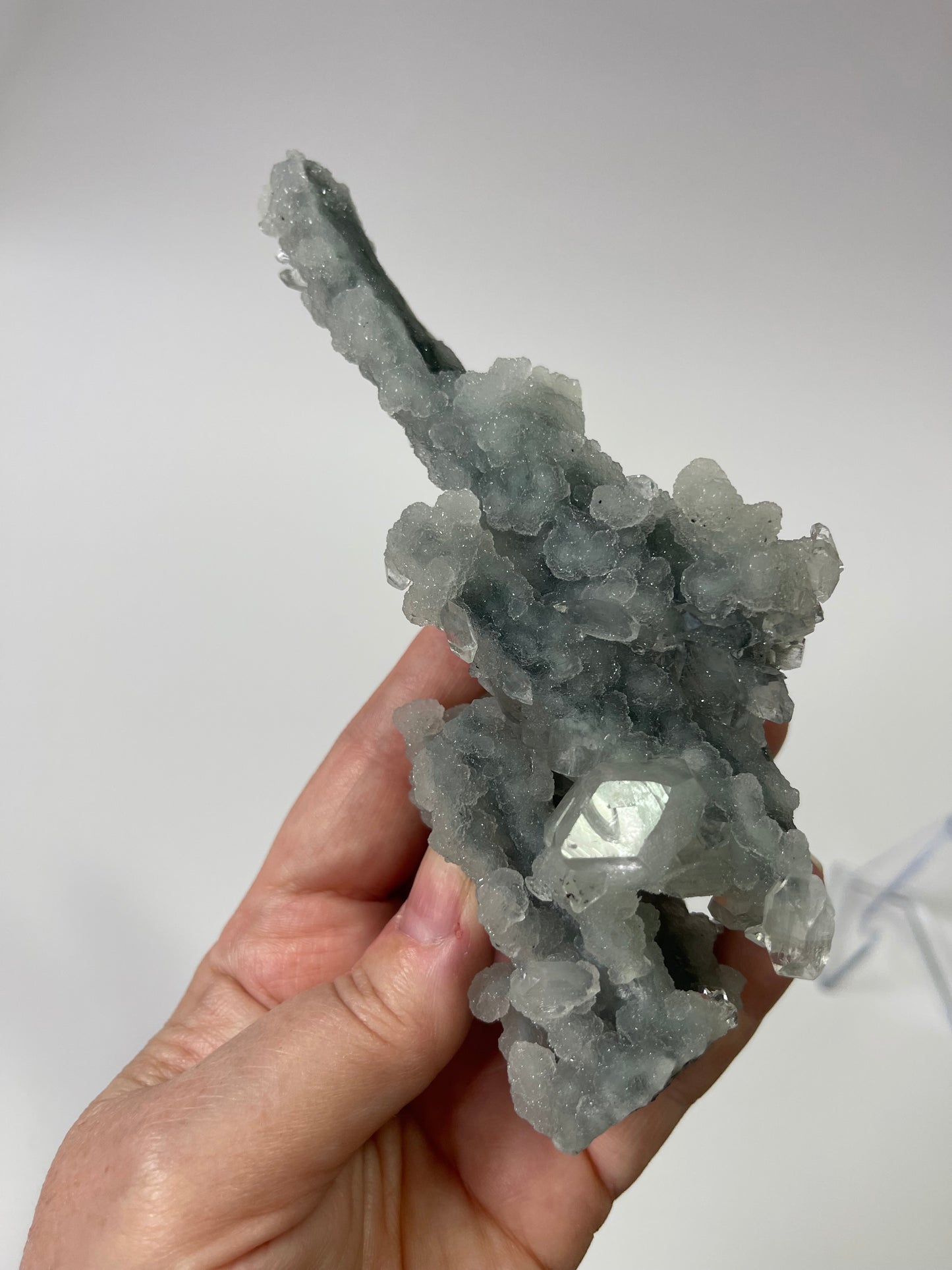 Chalcedony Stalactite Crystal with Diamond Apophyllite Druzy Crystal Cluster Raw Crystal Specimen Healing Crystal Home Decor Gift