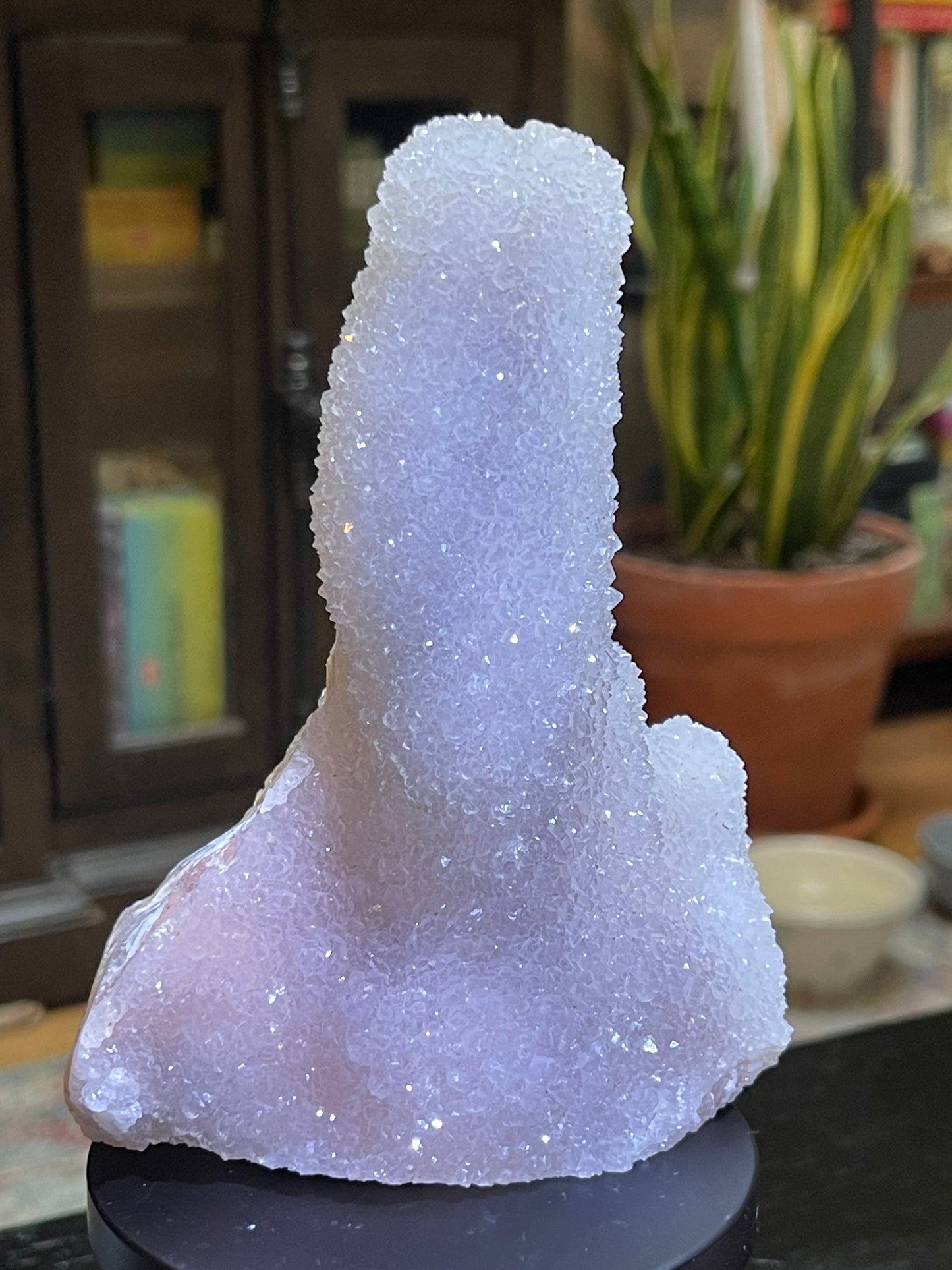 Rare Sugar Druzy Chalcedony Stalactite Specimen | Druzy Chalcedony | Natural Rainbow Chalcedony Specimen