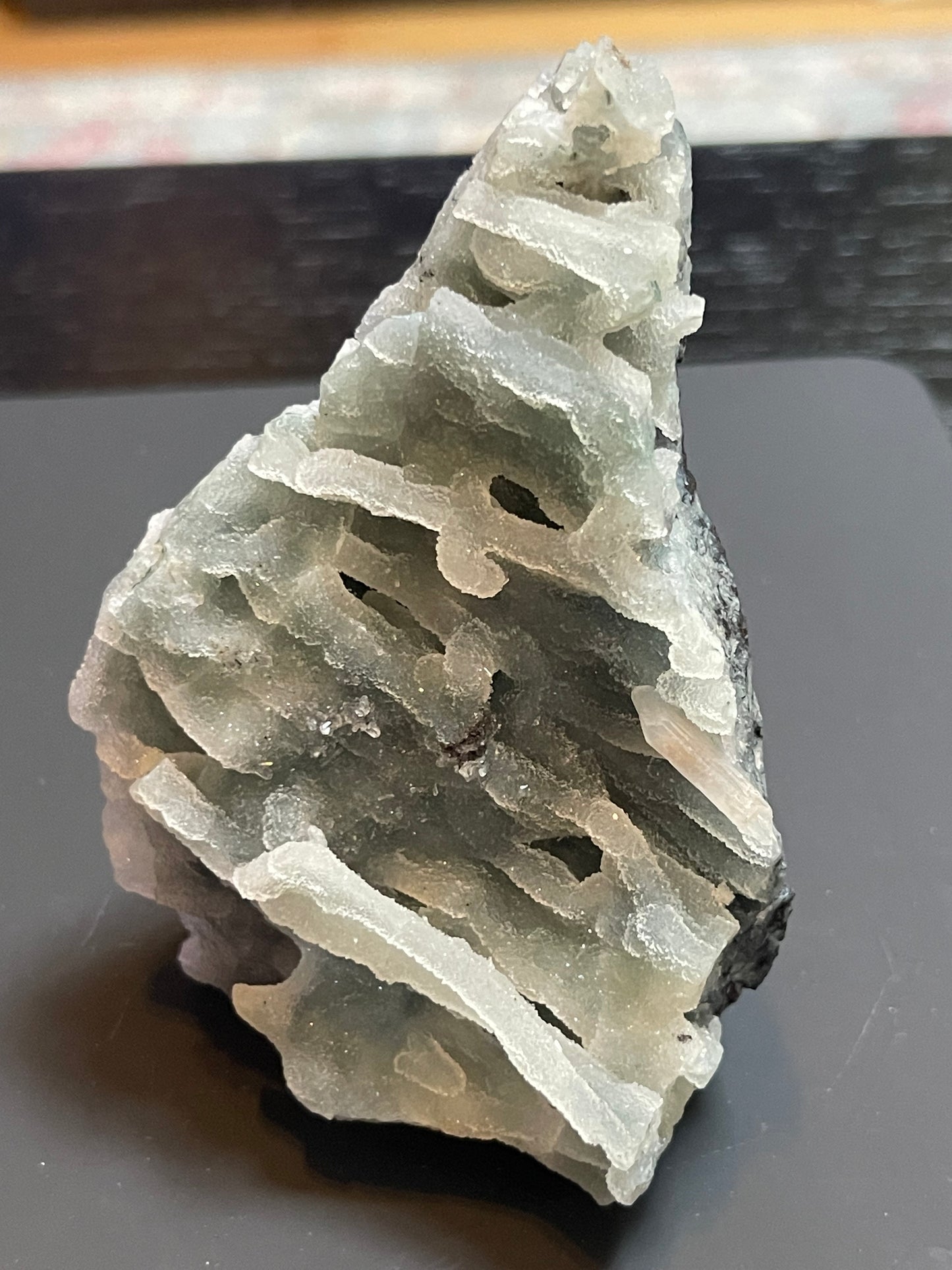 Rare Blue Green Sugar Druzy Chalcedony | Chalcedony With apophyllite | Green Chalcedony