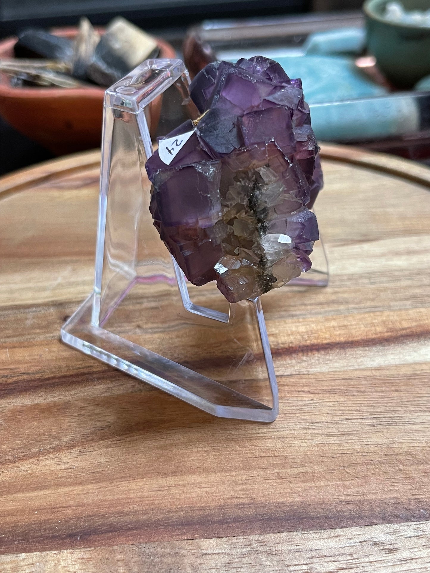 Cubic Fluorite Specimen | Purple Fluorite | Raw Fluorite | Purple Fluorite Specimen | Cubic Purple Fluorite