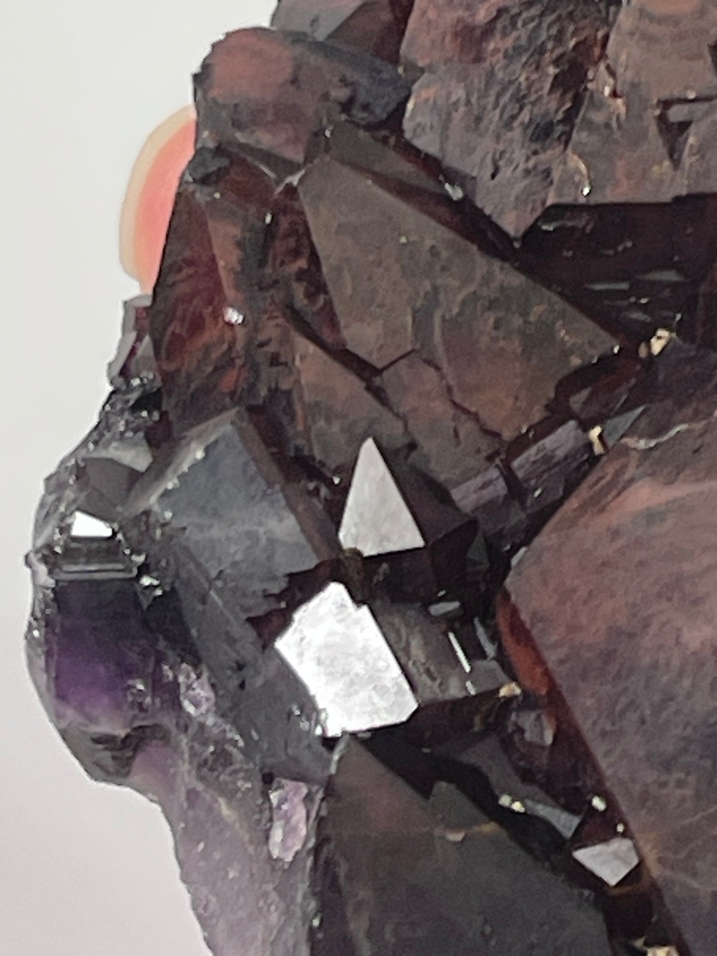 Red Amethyst Red Capped Amethyst with Hematite Alien Amethyst Cluster Elestial Amethyst with Record keepers Rare Crystal Home Decor Gift