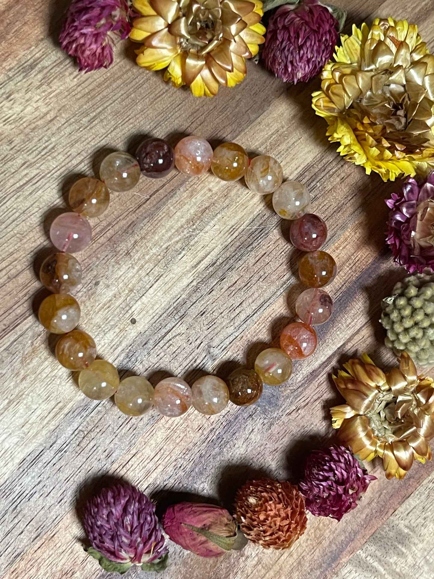 High Quality Golden Healer Bracelets | 10mm Gemstone Bracelets | Golden Healer Hematoid Bracelet