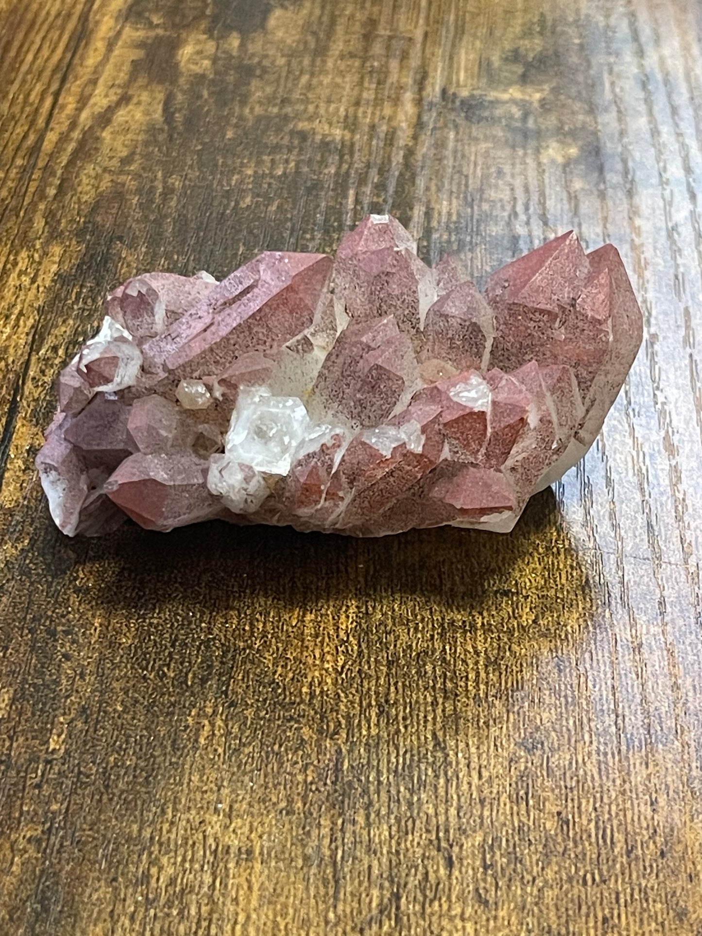 Hematite Quartz Cluster Pink Quartz Elestial Quartz Natural Hematoid Quartz Cluster Red Hematite Quartz Specimen Crystal Home Decor Gift