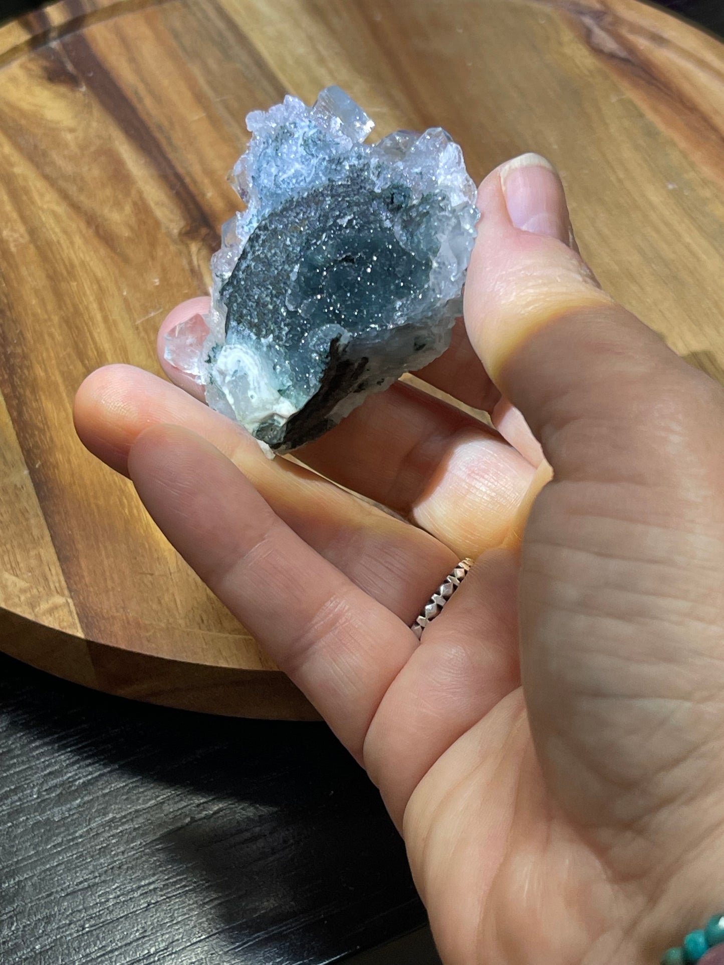 Stunning Apophyllite Specimen on Chalcedony with Stilbite | Grade A Apophyllite | Diamond Apophyllite
