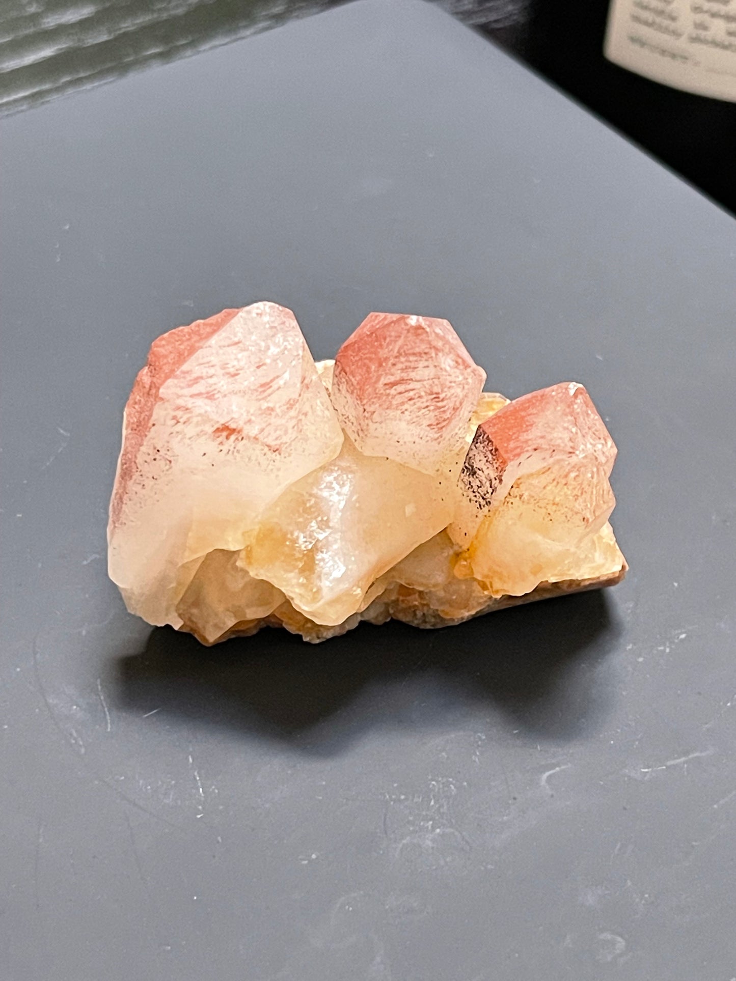 Pink Hematite Quartz Cluster | Pink Quartz | Elestial Quartz | Natural Hematoid Cluster | Red Hematite Quartz