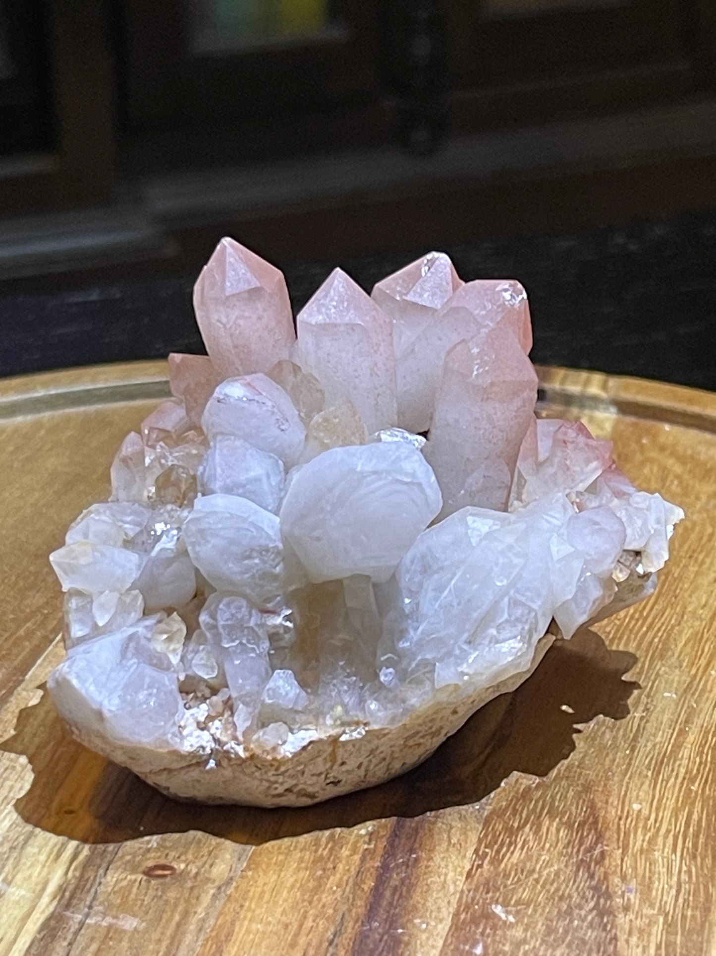 Pink Hematite Quartz Cluster | Pink Quartz | Elestial Quartz | Natural Hematoid Cluster