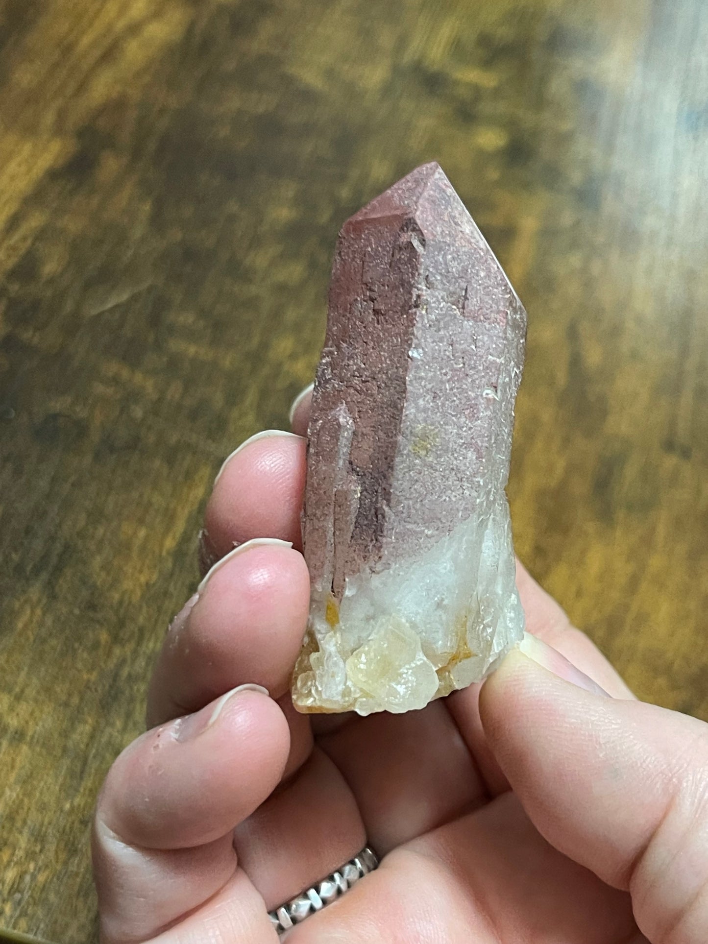 Hematite Quartz Cluster Pink Quartz Elestial Quartz Crystal Hematoid Cluster Red Hematite Quartz Specimen Crystal Home Decor Gift