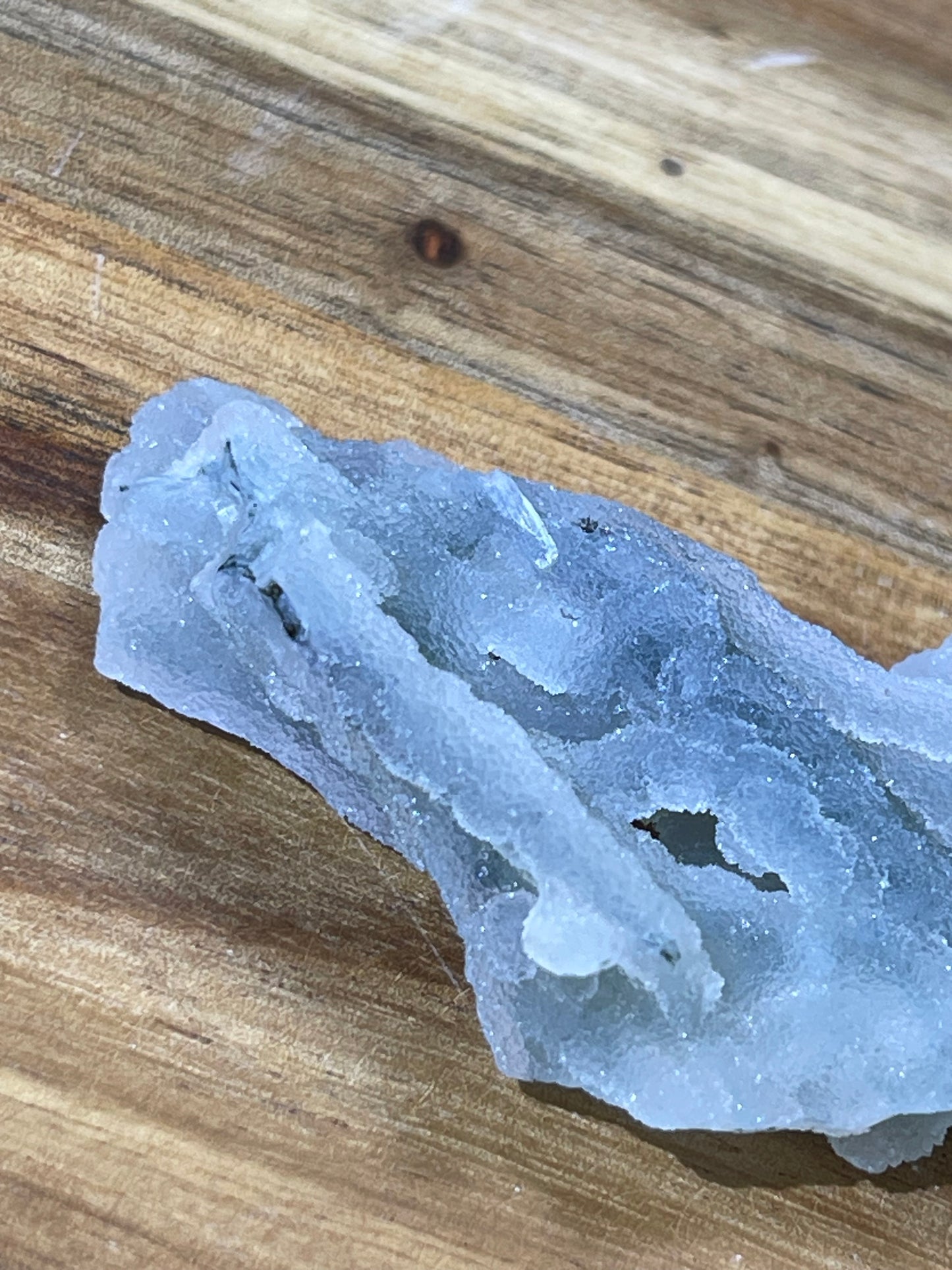 Rare Blue Green Sugar Druzy Chalcedony | Chalcedony With Apophyllite | Green Chalcedony