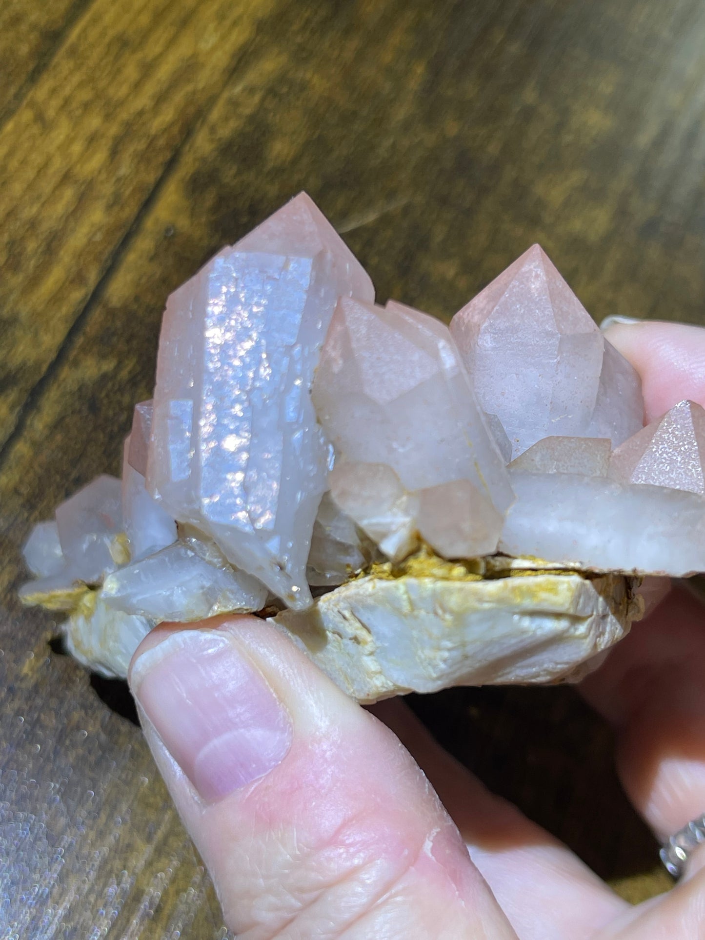 Hematite Quartz Cluster Pink Quartz Elestial Quartz Natural Hematoid Quartz Cluster Red Hematite Quartz Specimen Crystal Home Decor Gift